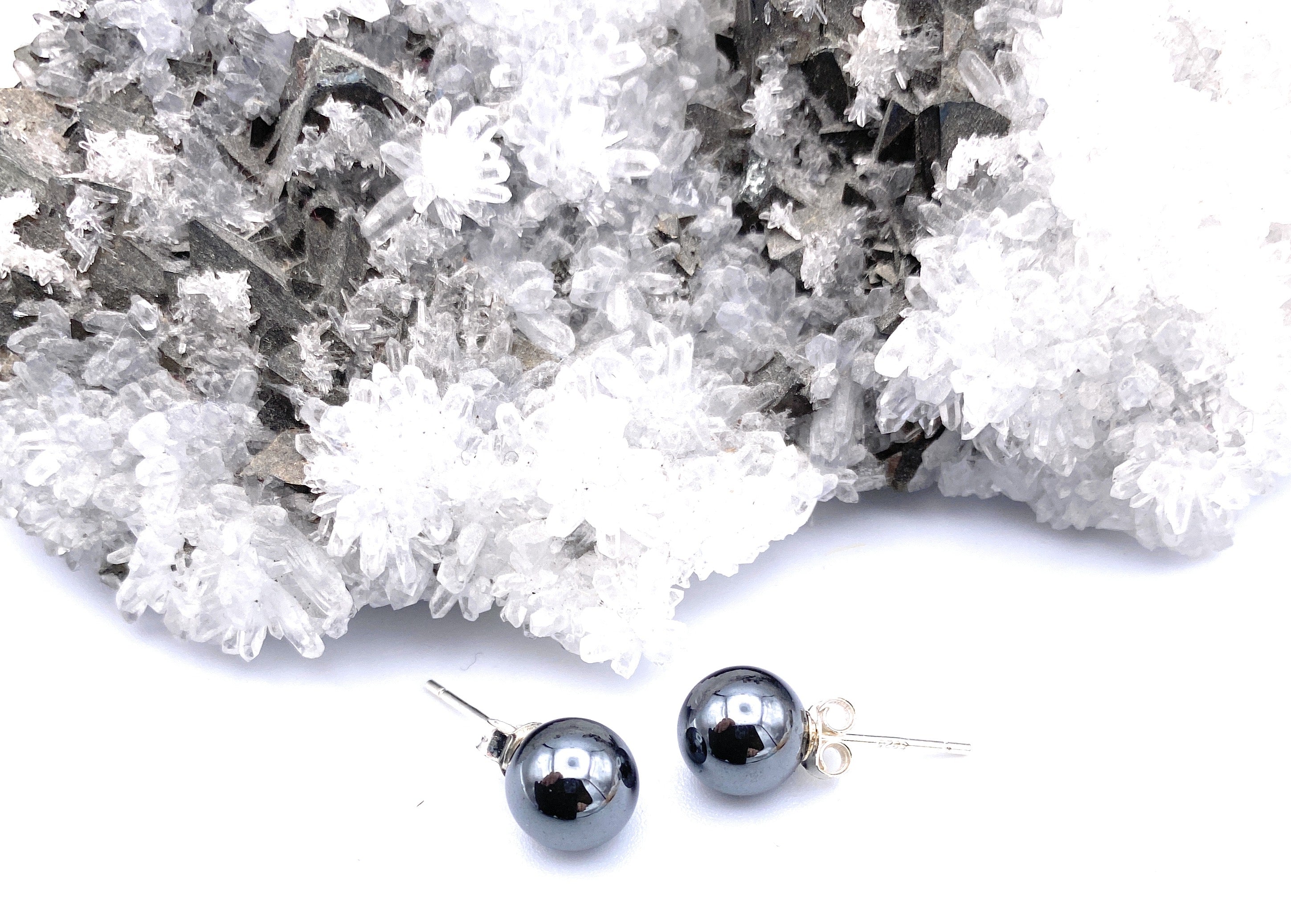 Hämatin Ohrstecker 8 mm