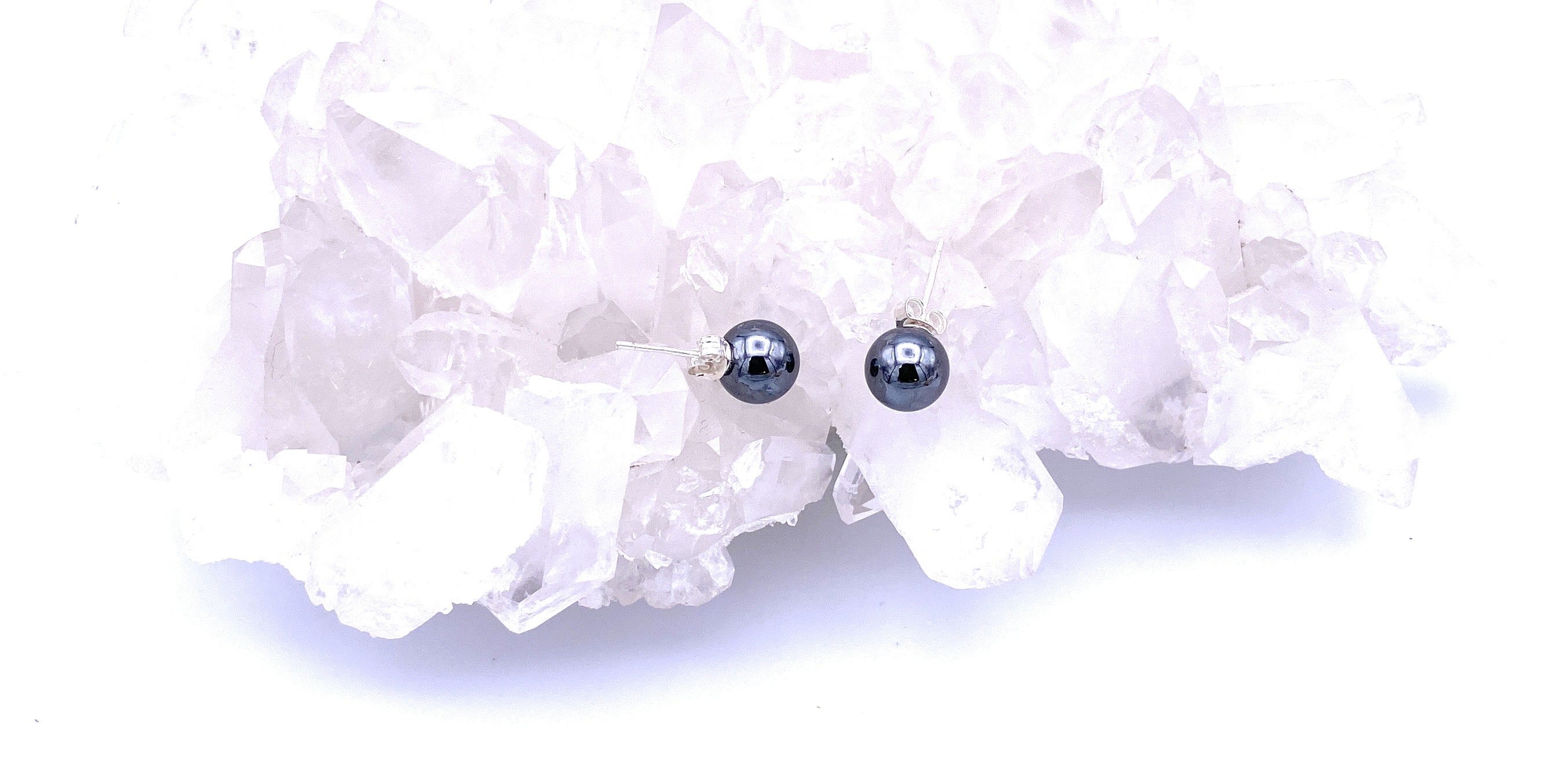 Hämatin Ohrstecker 8 mm