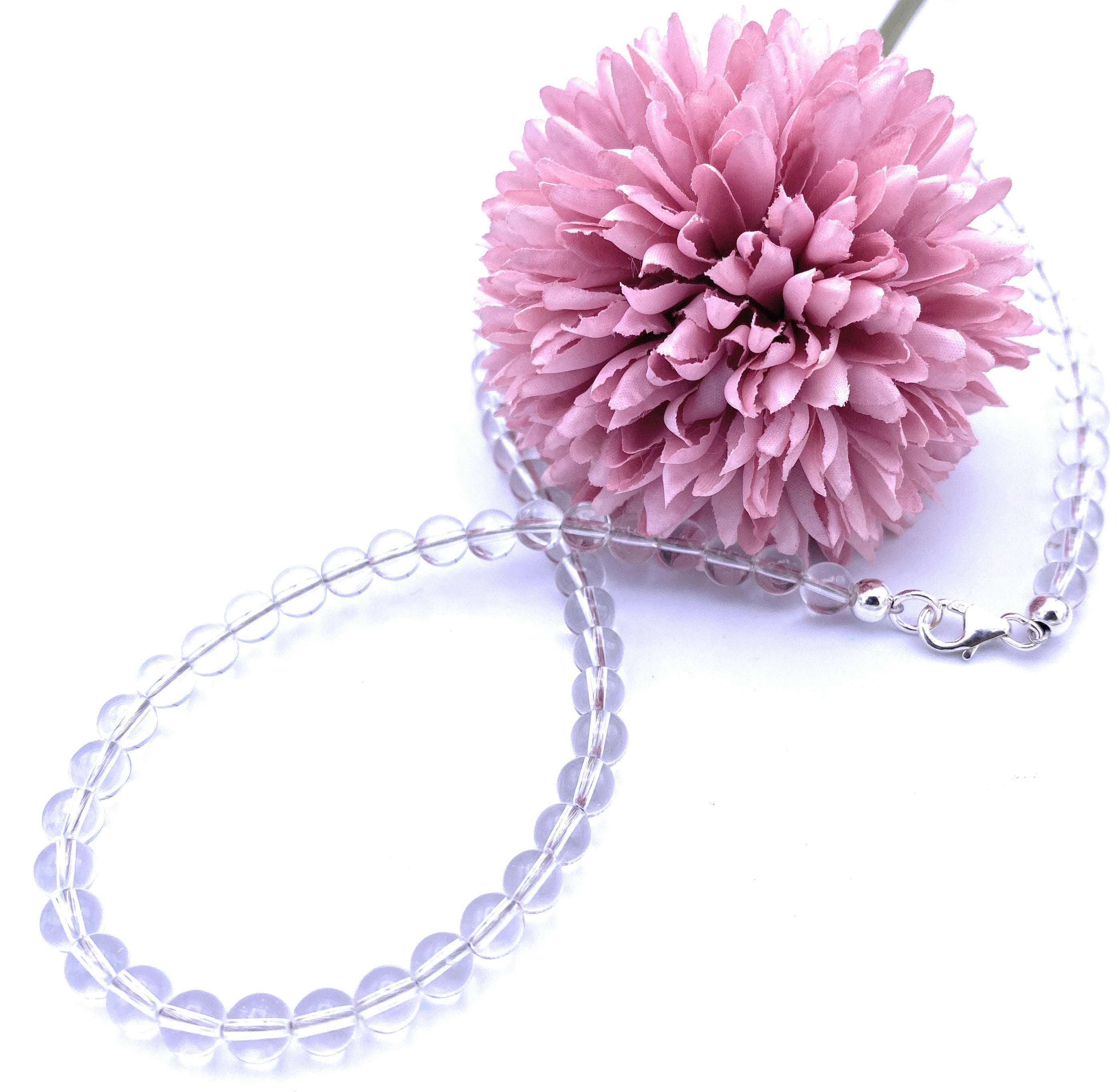 Bergkristall Kugel Halskette 6mm