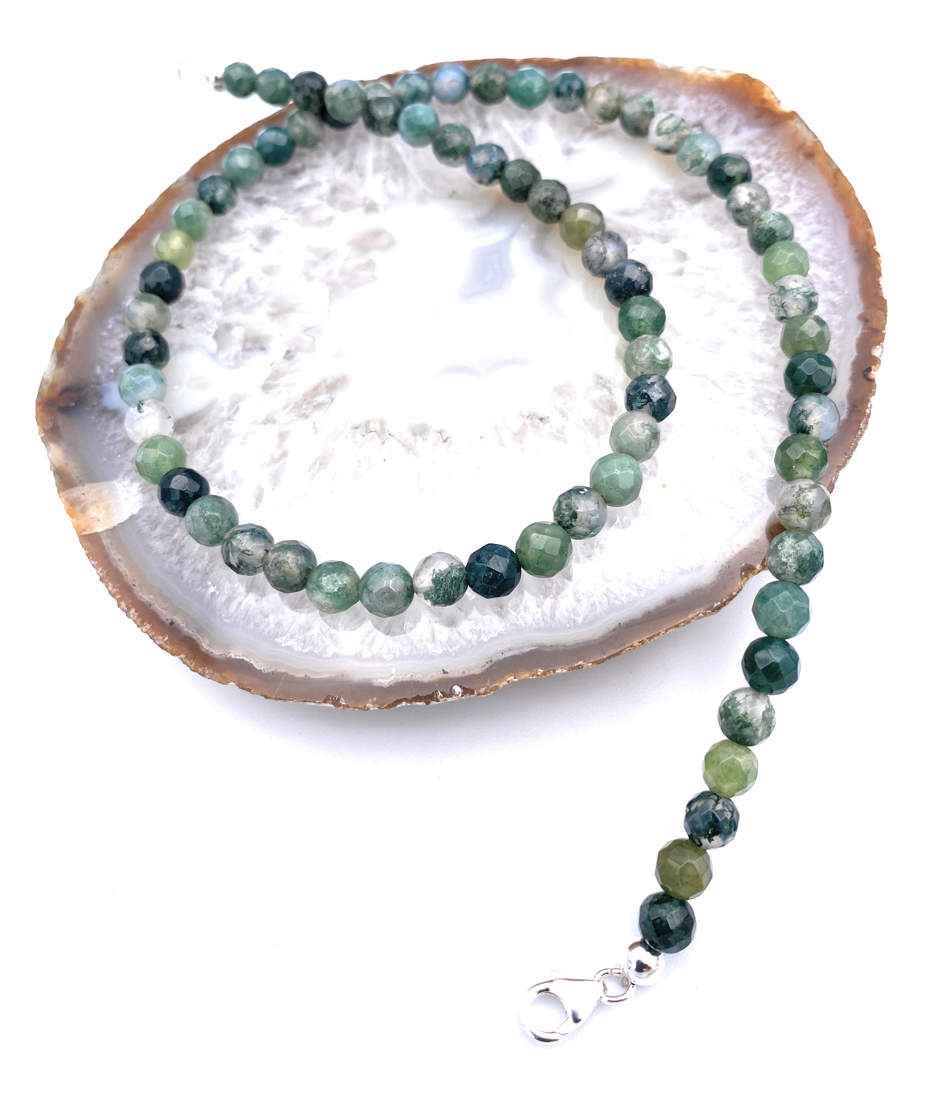 Moos-Achat Halskette