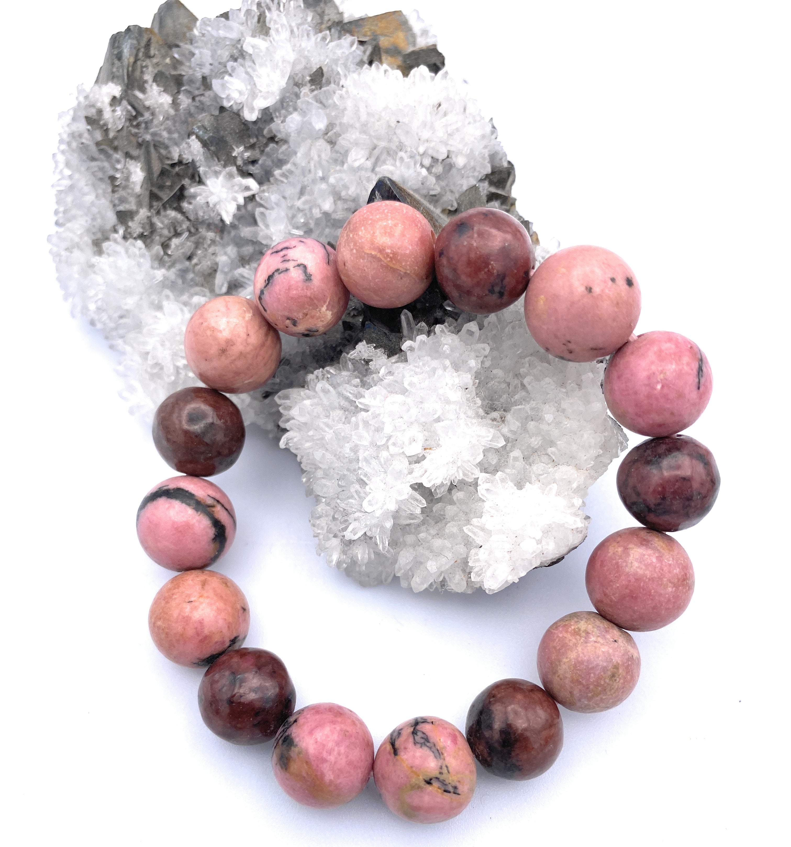 Rhodonit Armband 12 mm