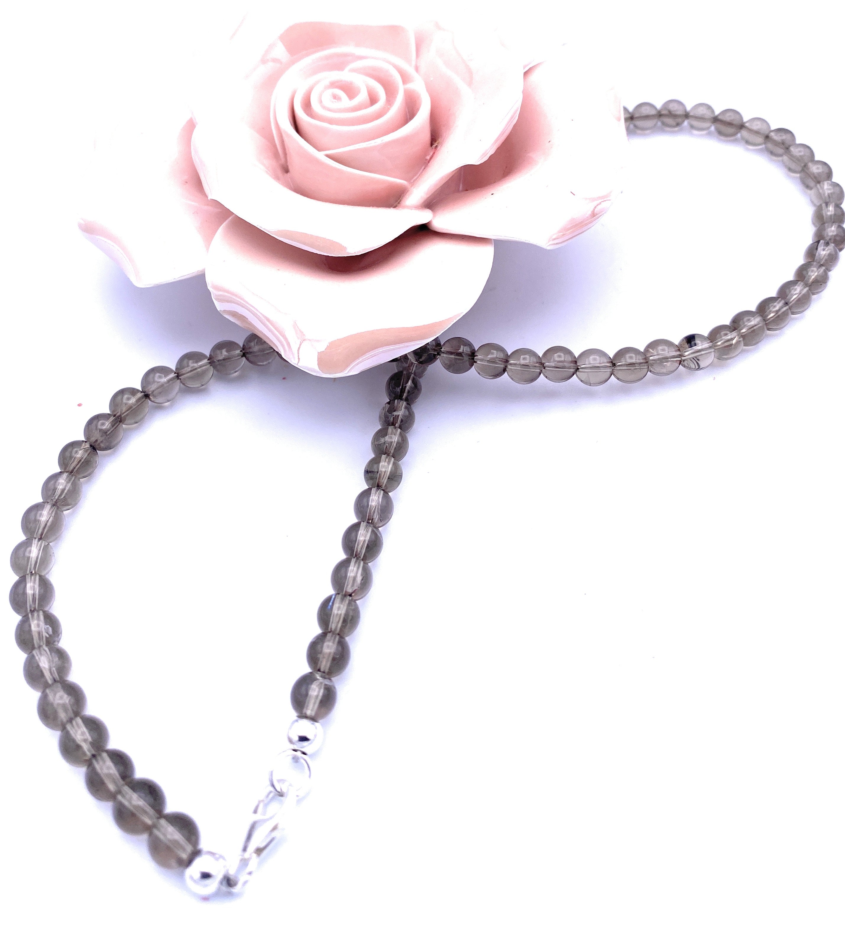 Rauchquarz Kugel Halskette 6mm