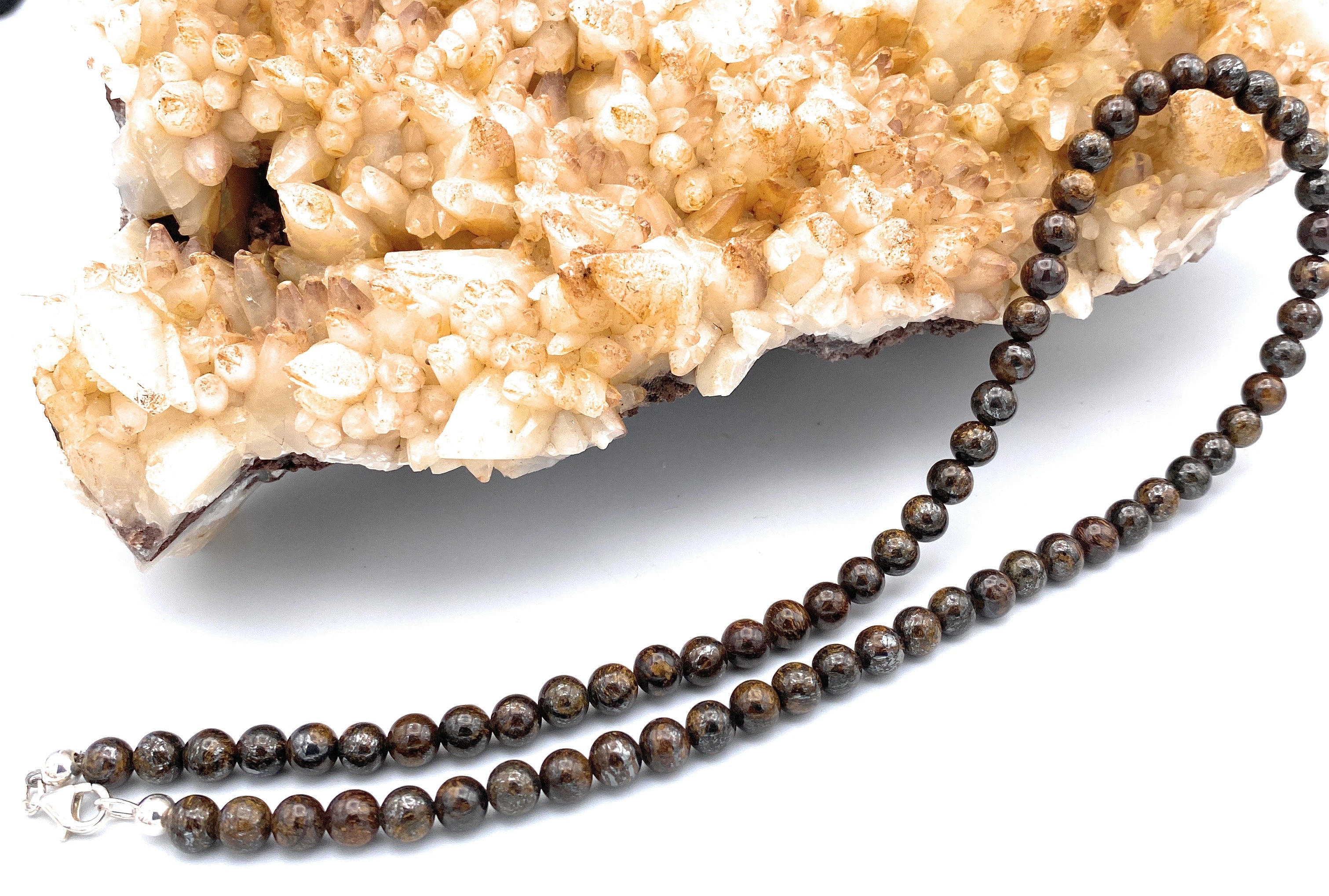 Edle Bronzit Halskette