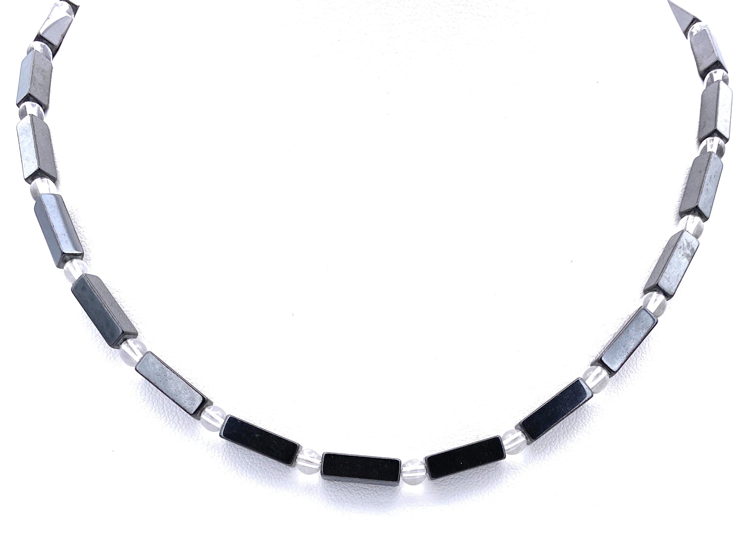 Hämatin Rechteck-Kette mit Bergkristall