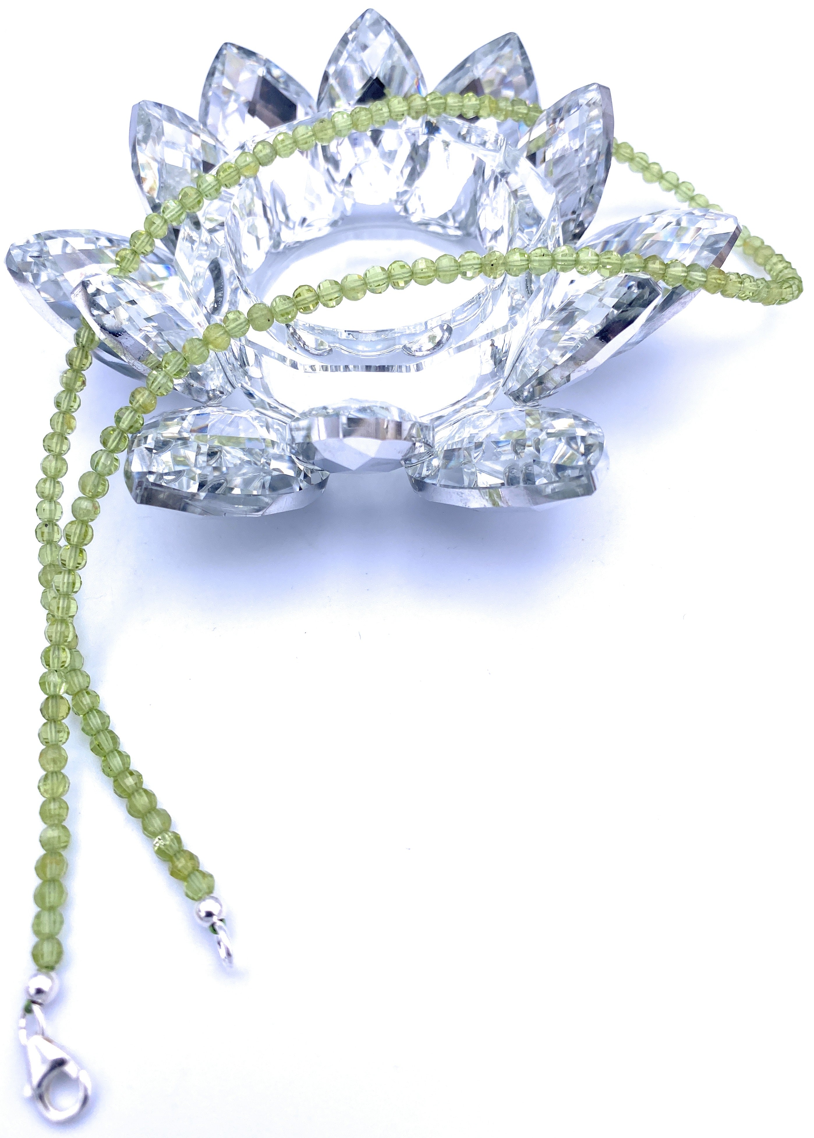 Facettierte Peridot Halskette 4mm