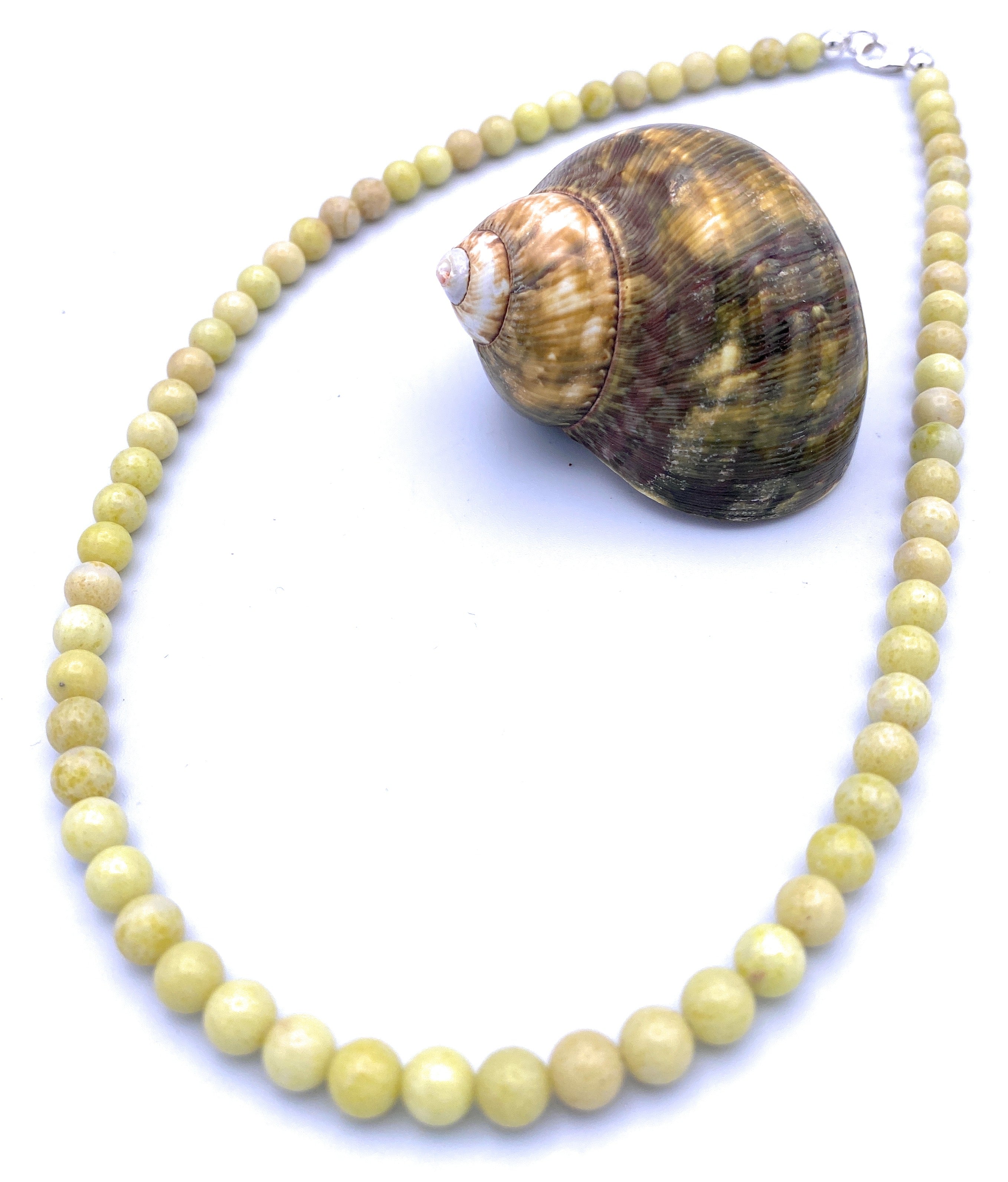 Lemon-Jade Halskette 6mm