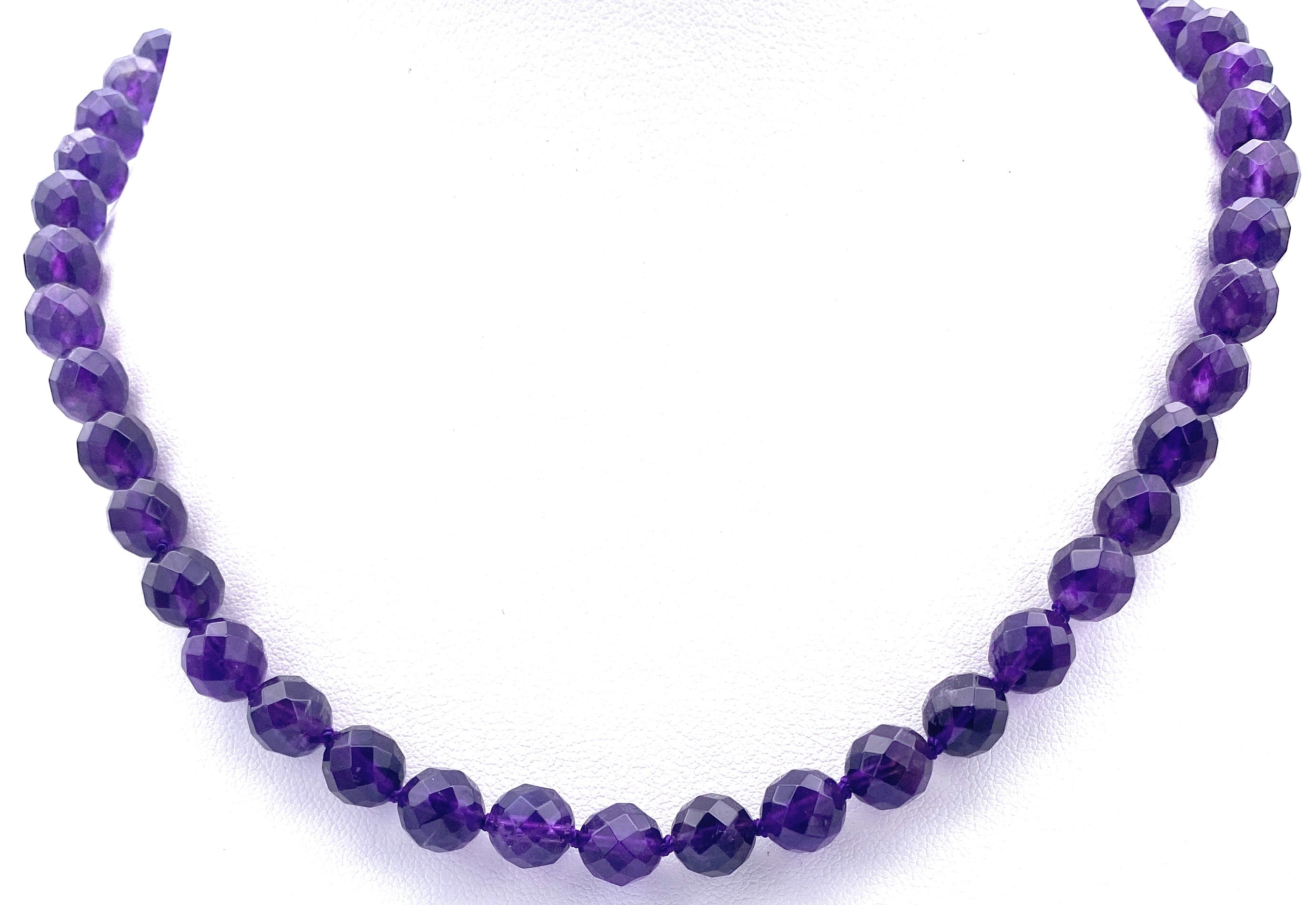 Facettierte Amethyst Halskette 8mm