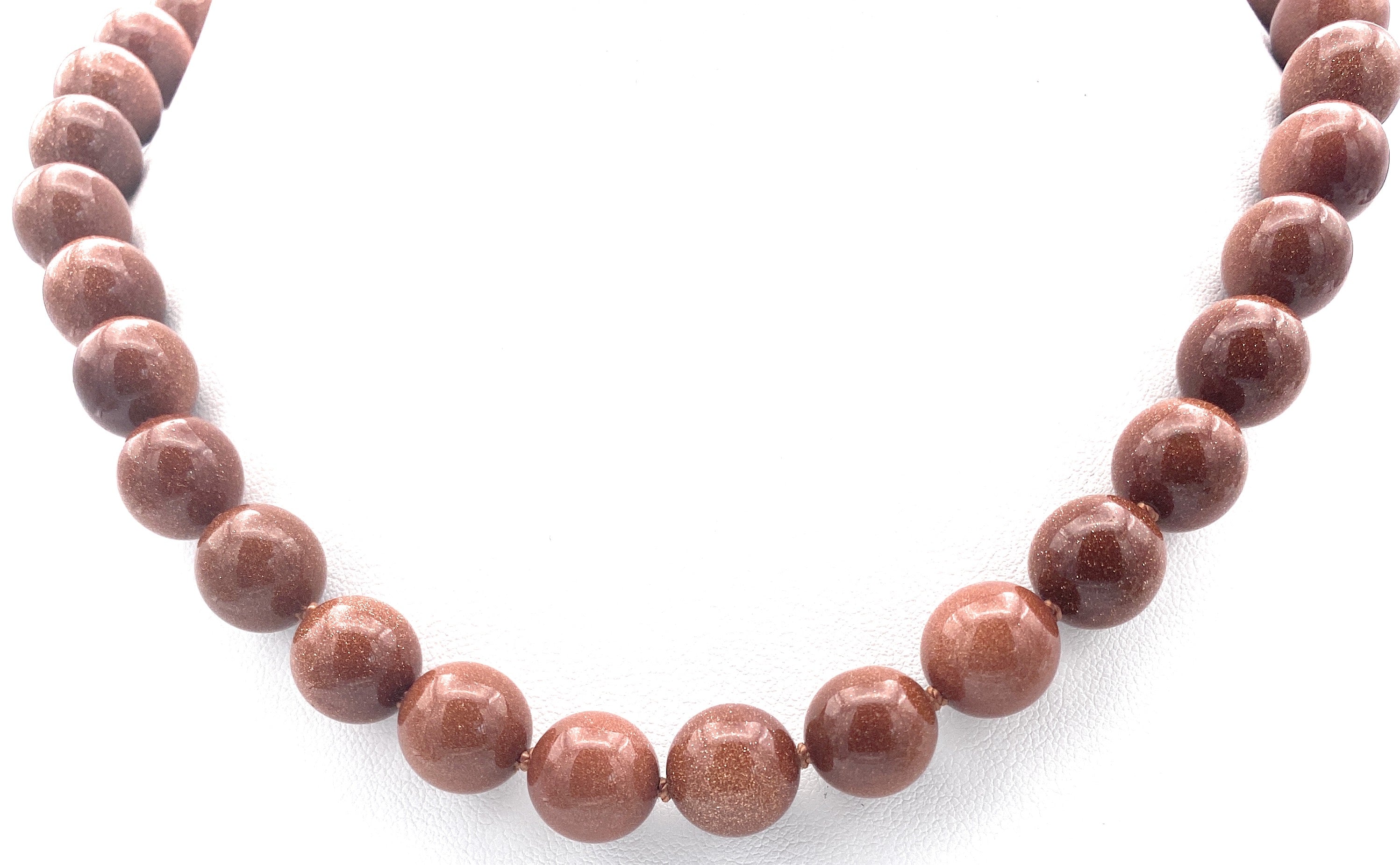 Goldfluss Kugel Halskette 14mm