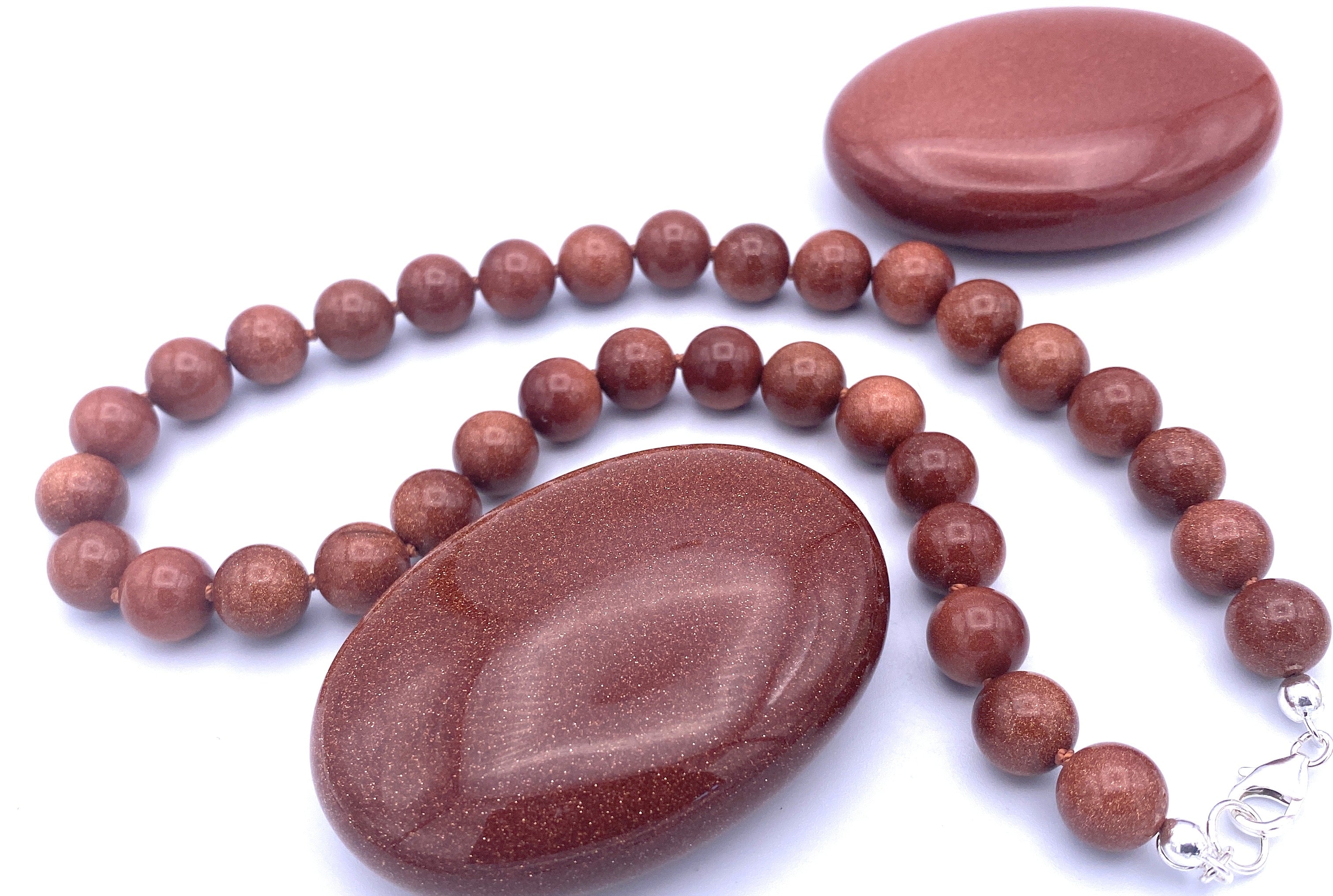 Goldfluss Kugel Halskette 14mm