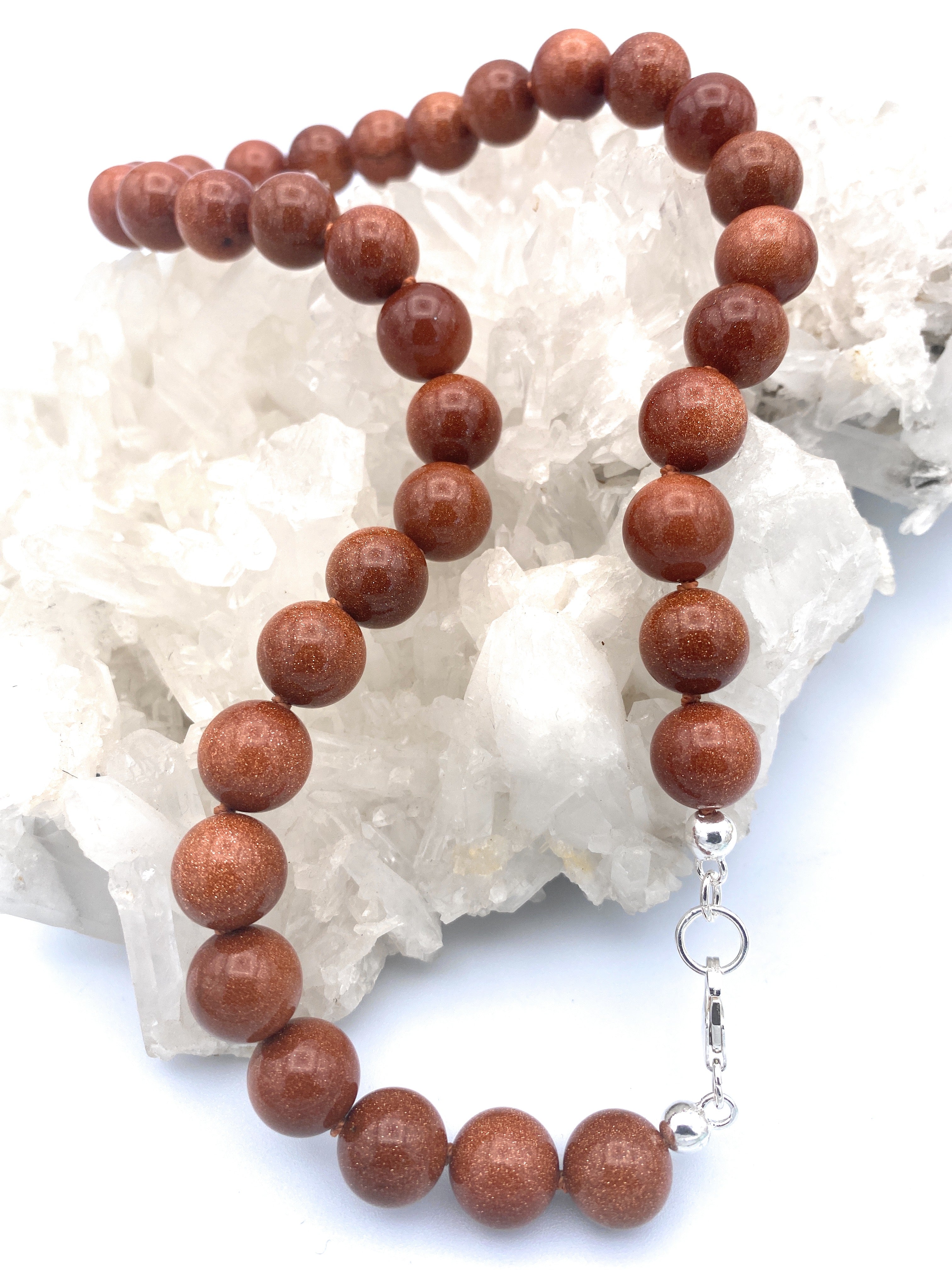 Goldfluss Kugel Halskette 14mm