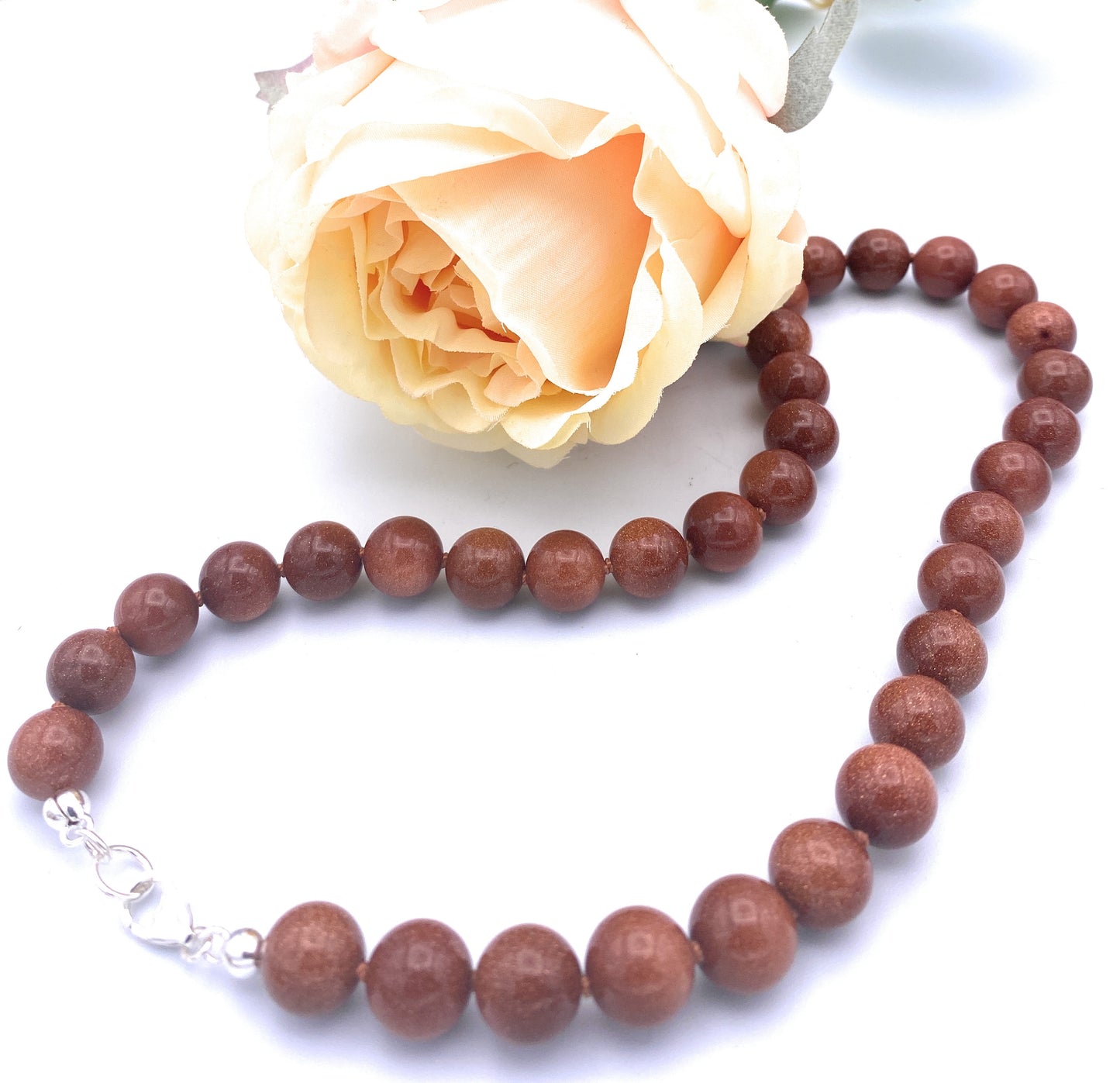 Goldfluss Kugel Halskette 14mm