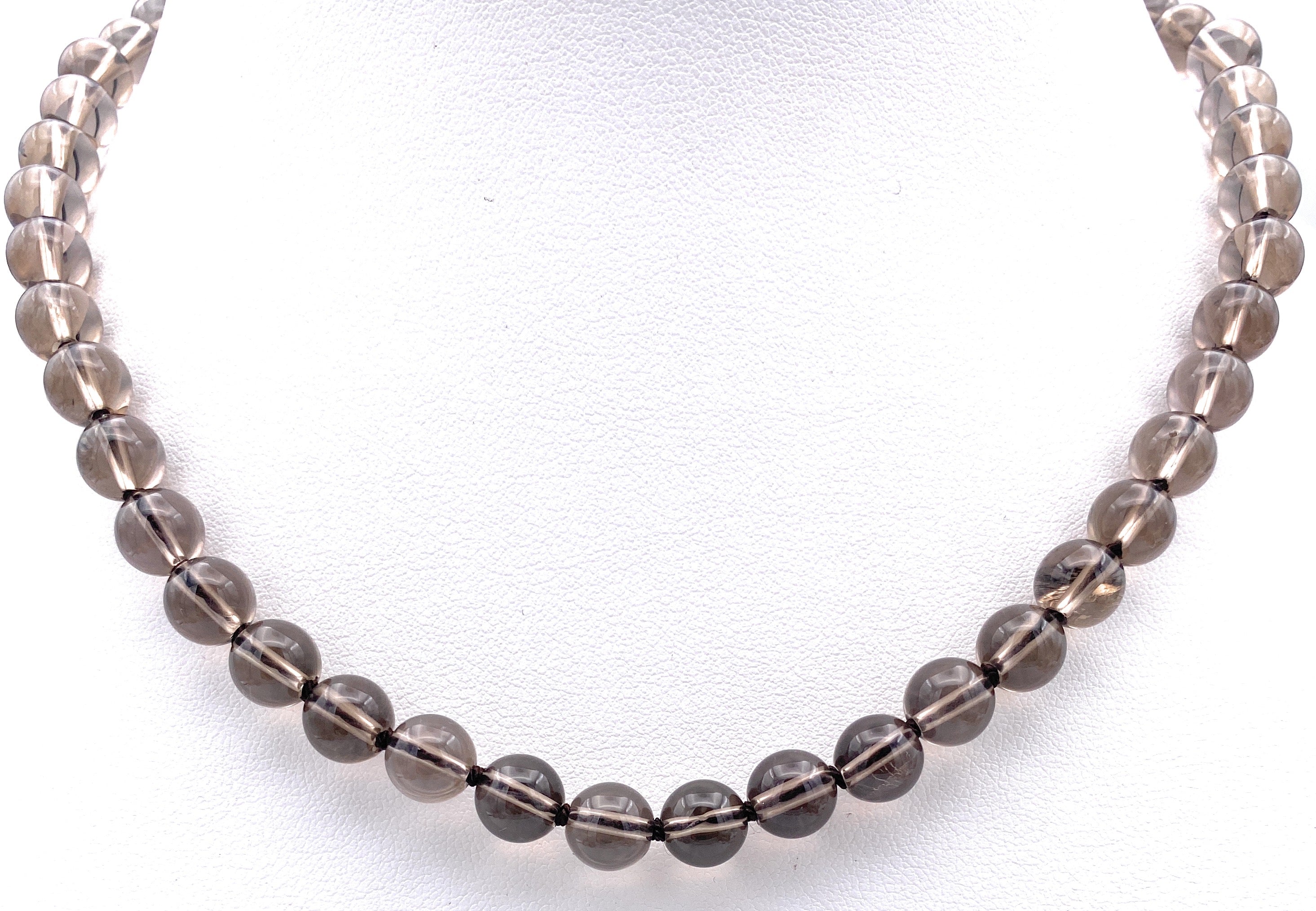 Rauchquarz Kugel Halskette 8mm