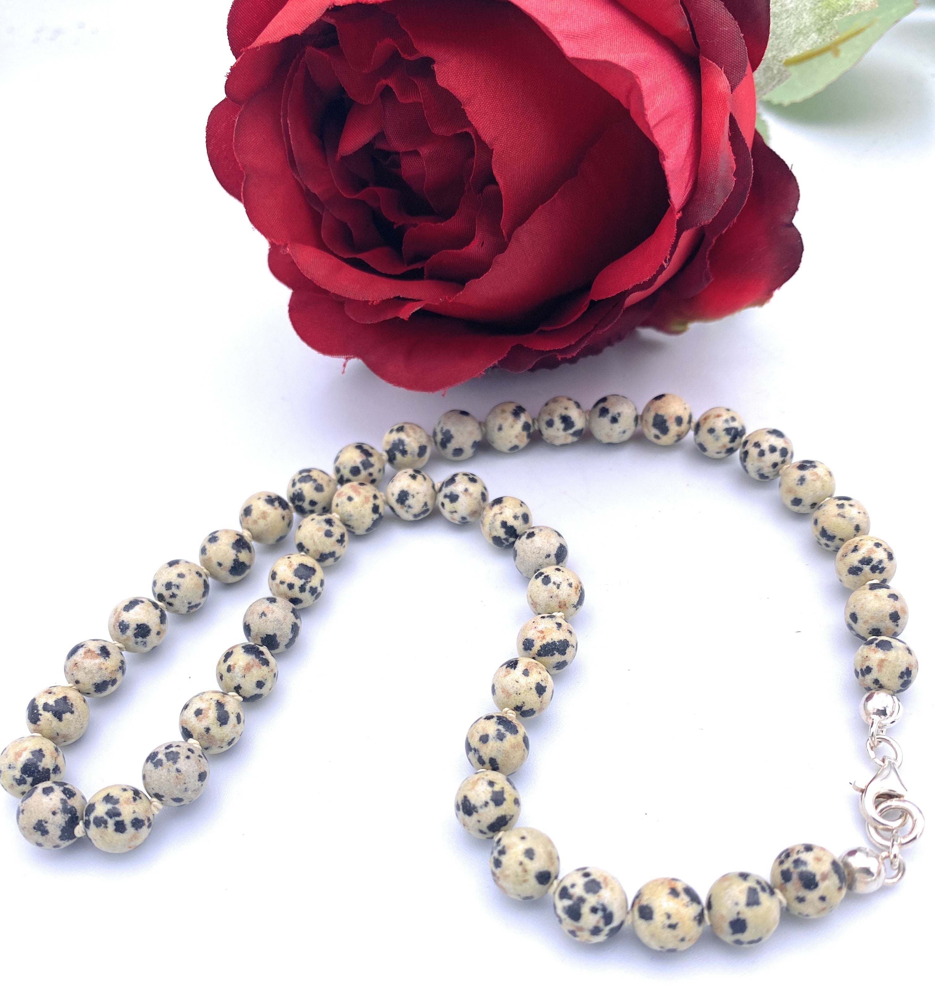 Dalmatiner-Jaspis Halskette