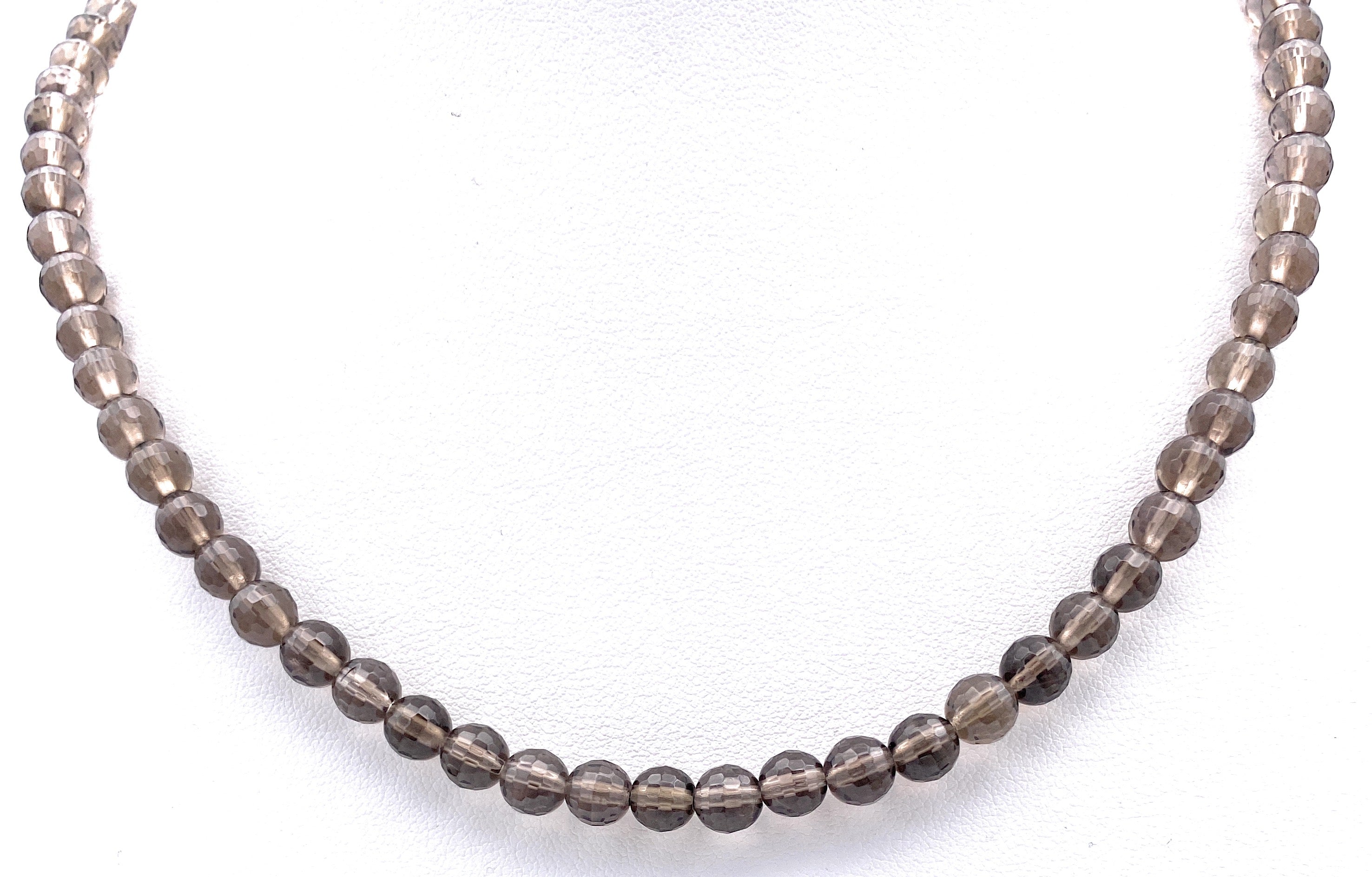 Facettierte Rauchquarz Halskette 6 mm