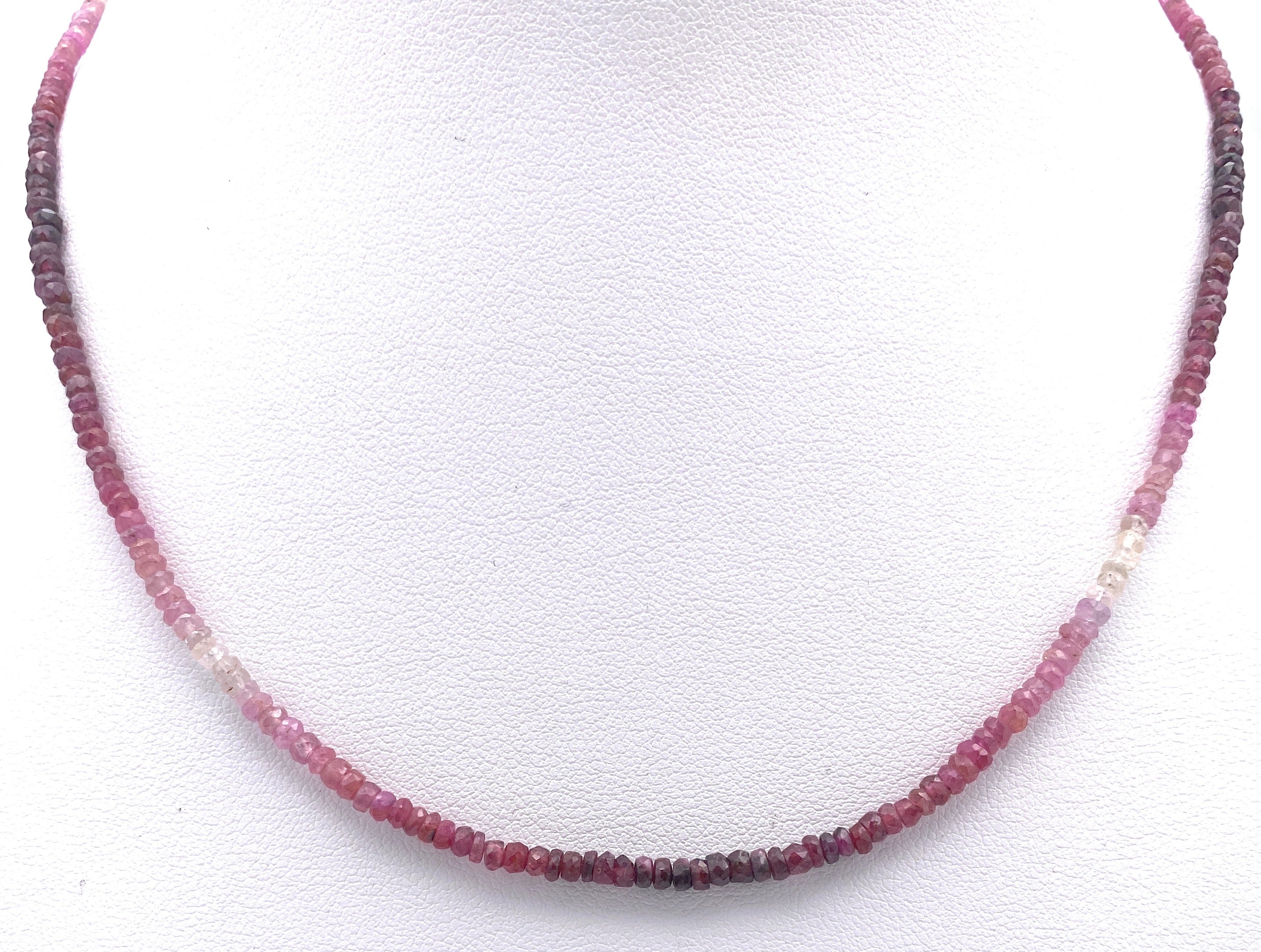 Edle Rubin Halskette 3mm