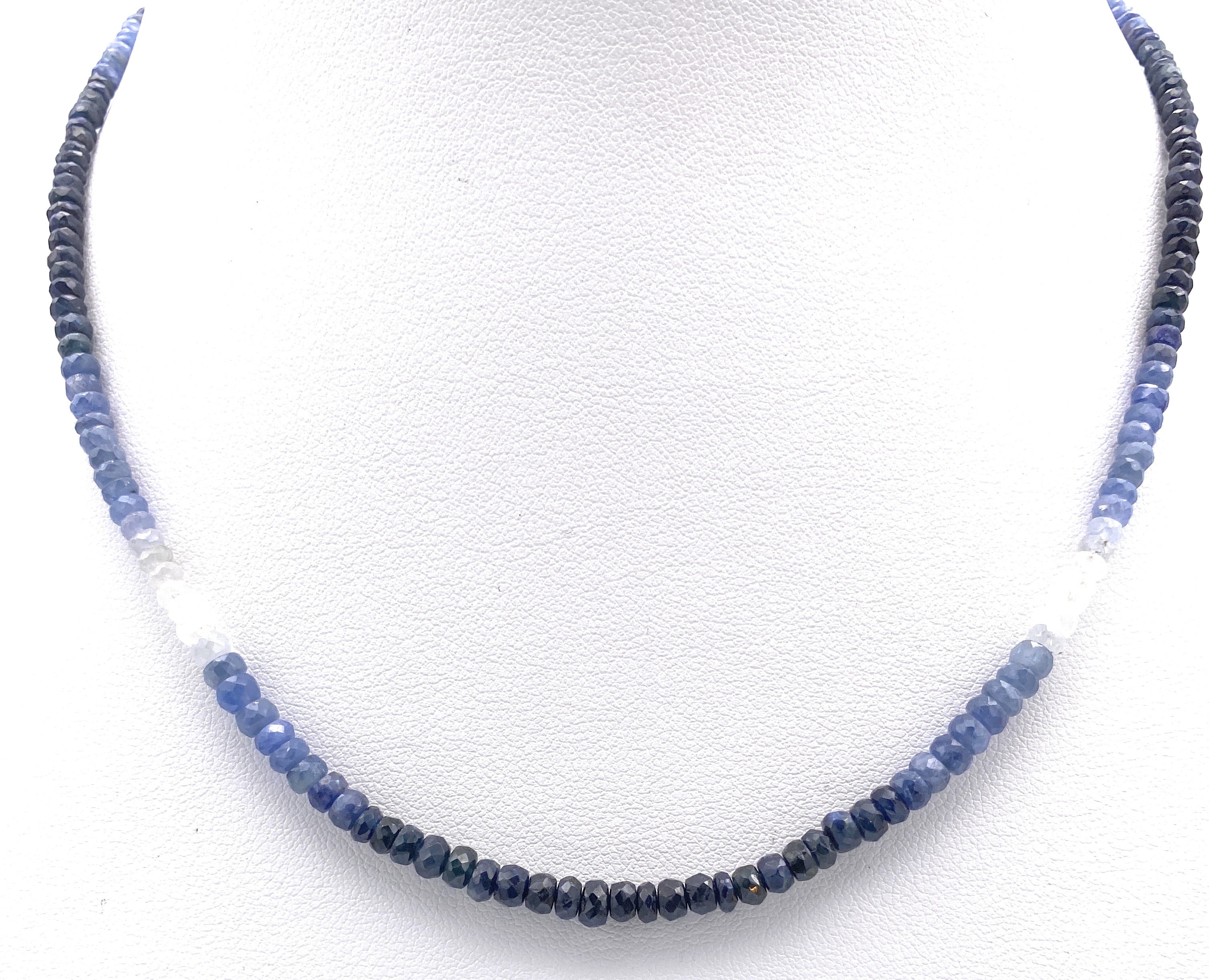 Facettierte Saphir Halskette 3mm
