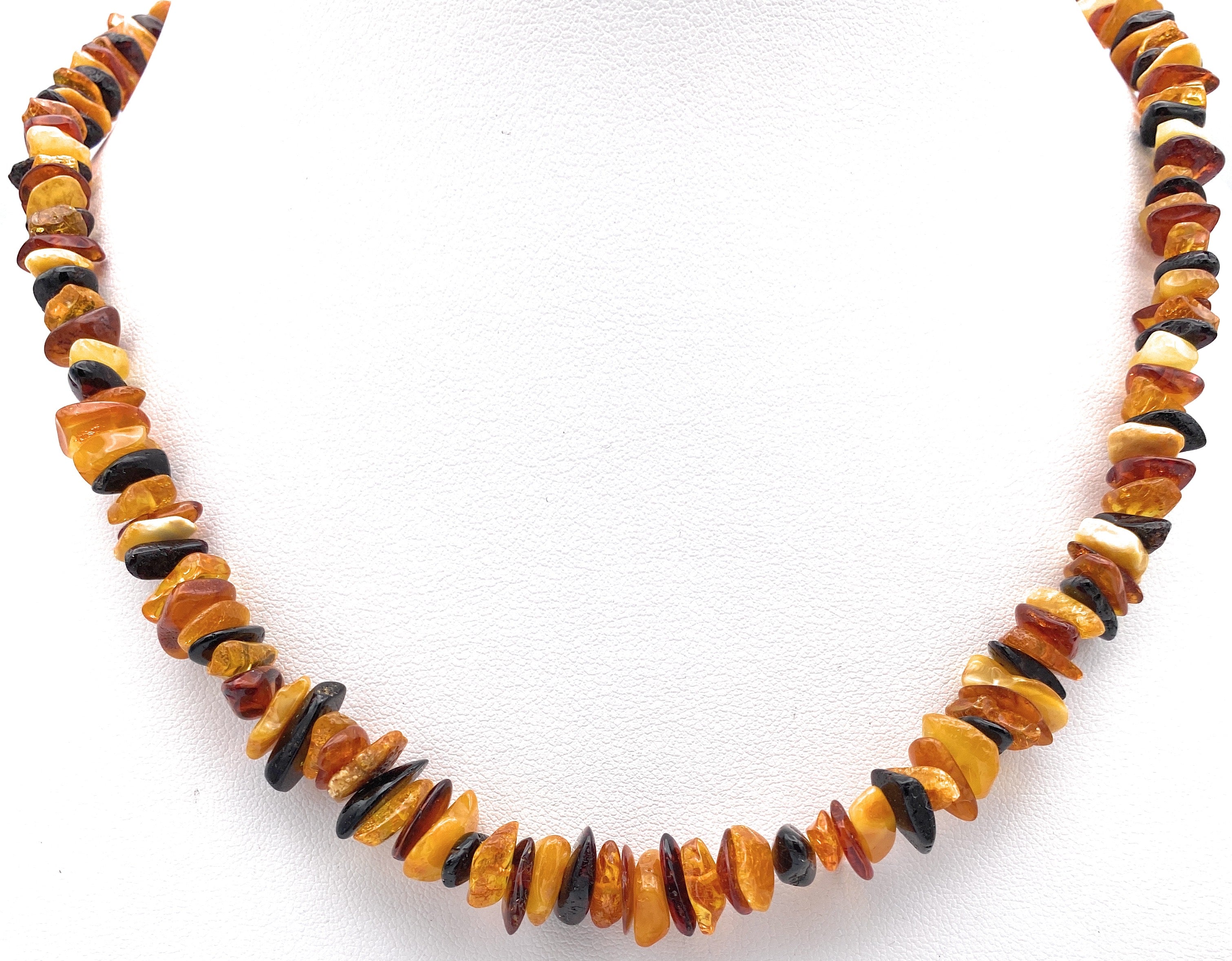 Abgerundete Bernstein Halskette 8mm