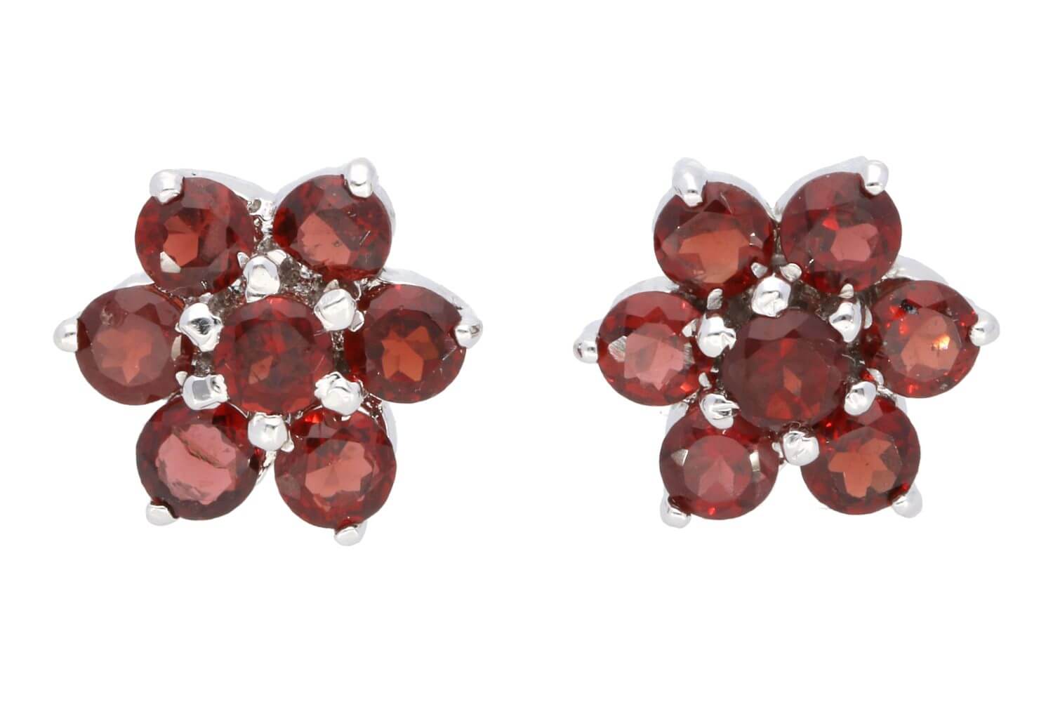 Ohrstecker-Granat-Blume-fac