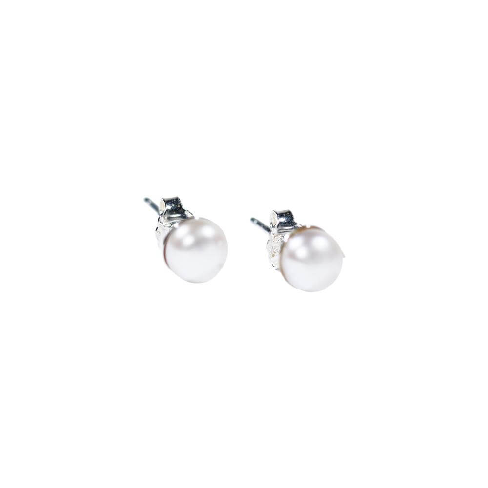 Ohrstecker-SWP-weiss-5-mm