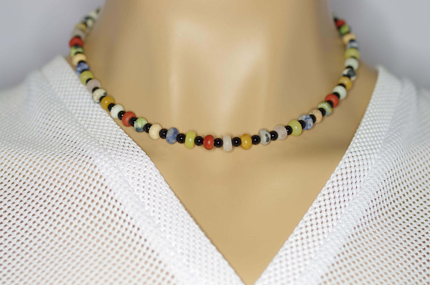 Onyx-Kette-mit-bunten-Linsen-7031