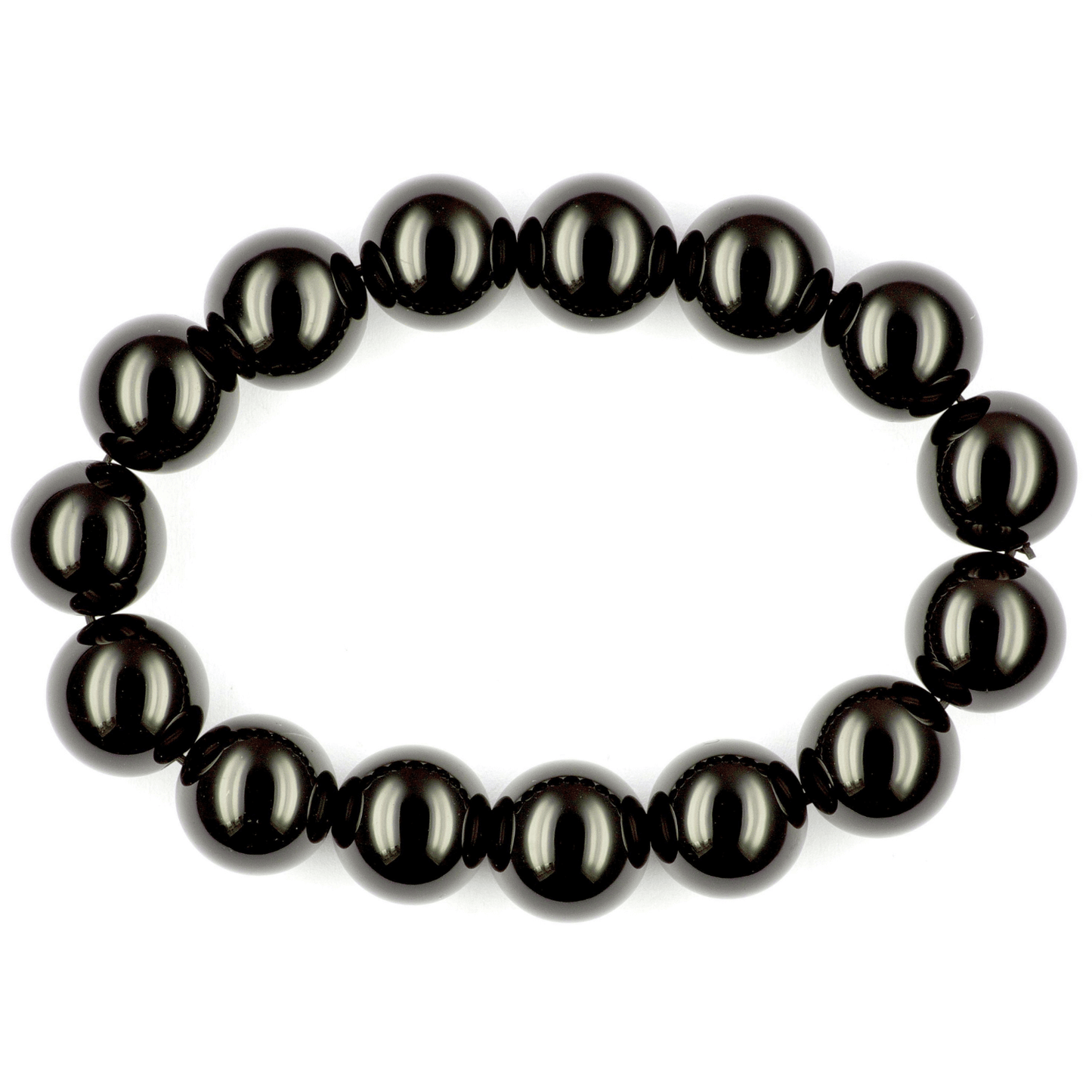 Onyx Amrband mit 12mm Kugeln