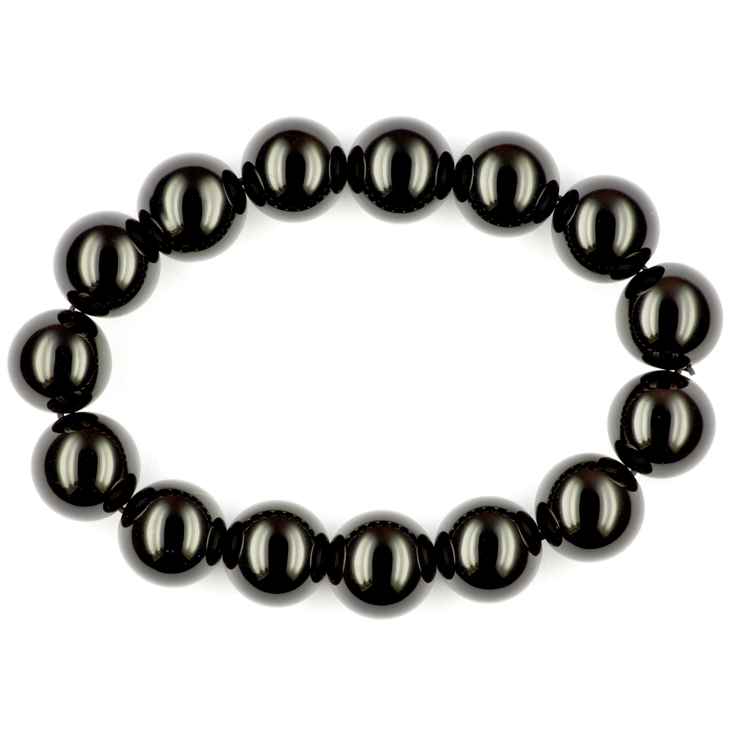 Onyx Amrband mit 12mm Kugeln
