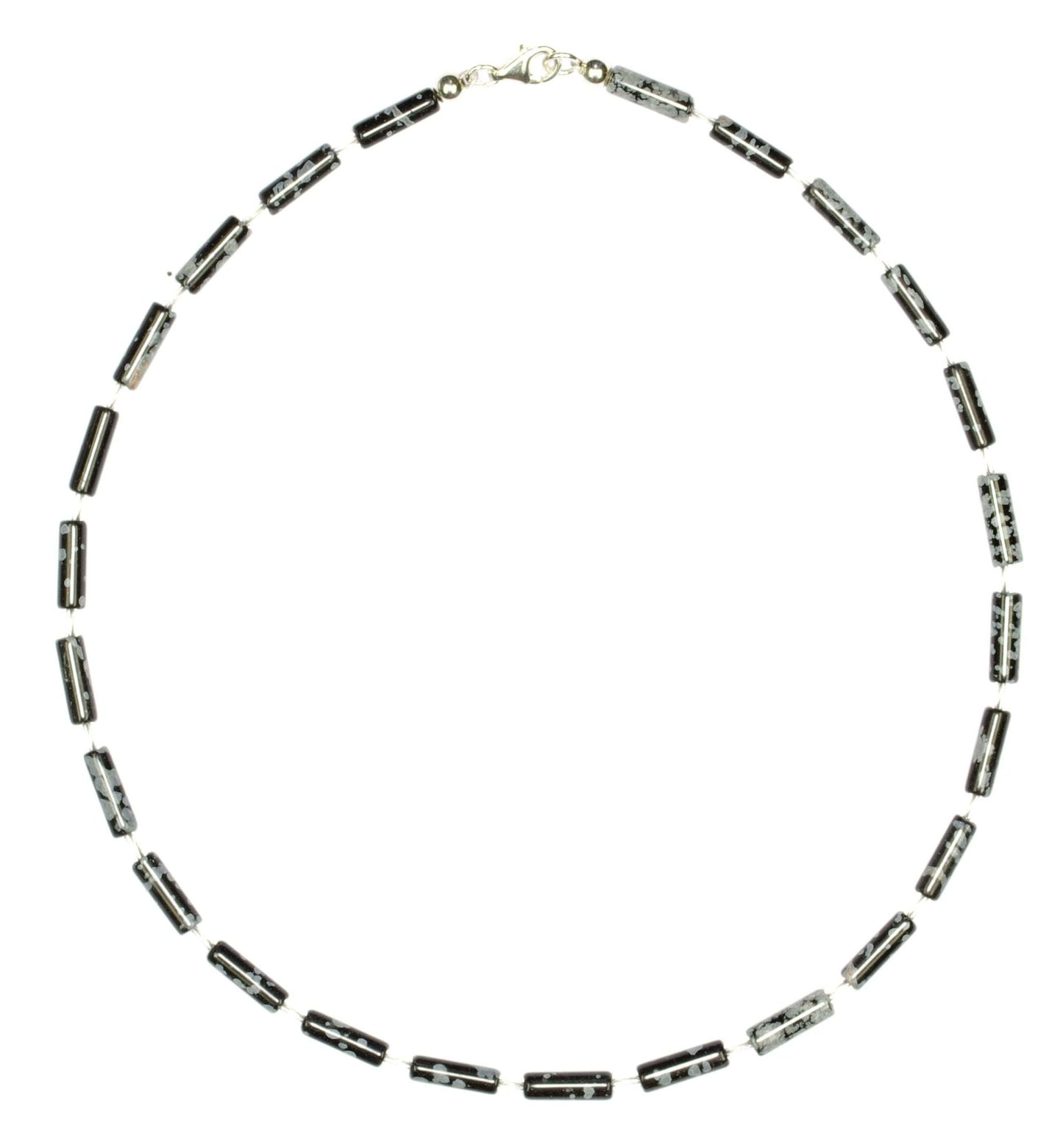 Schneeflocken-Obsidian-Kette-25