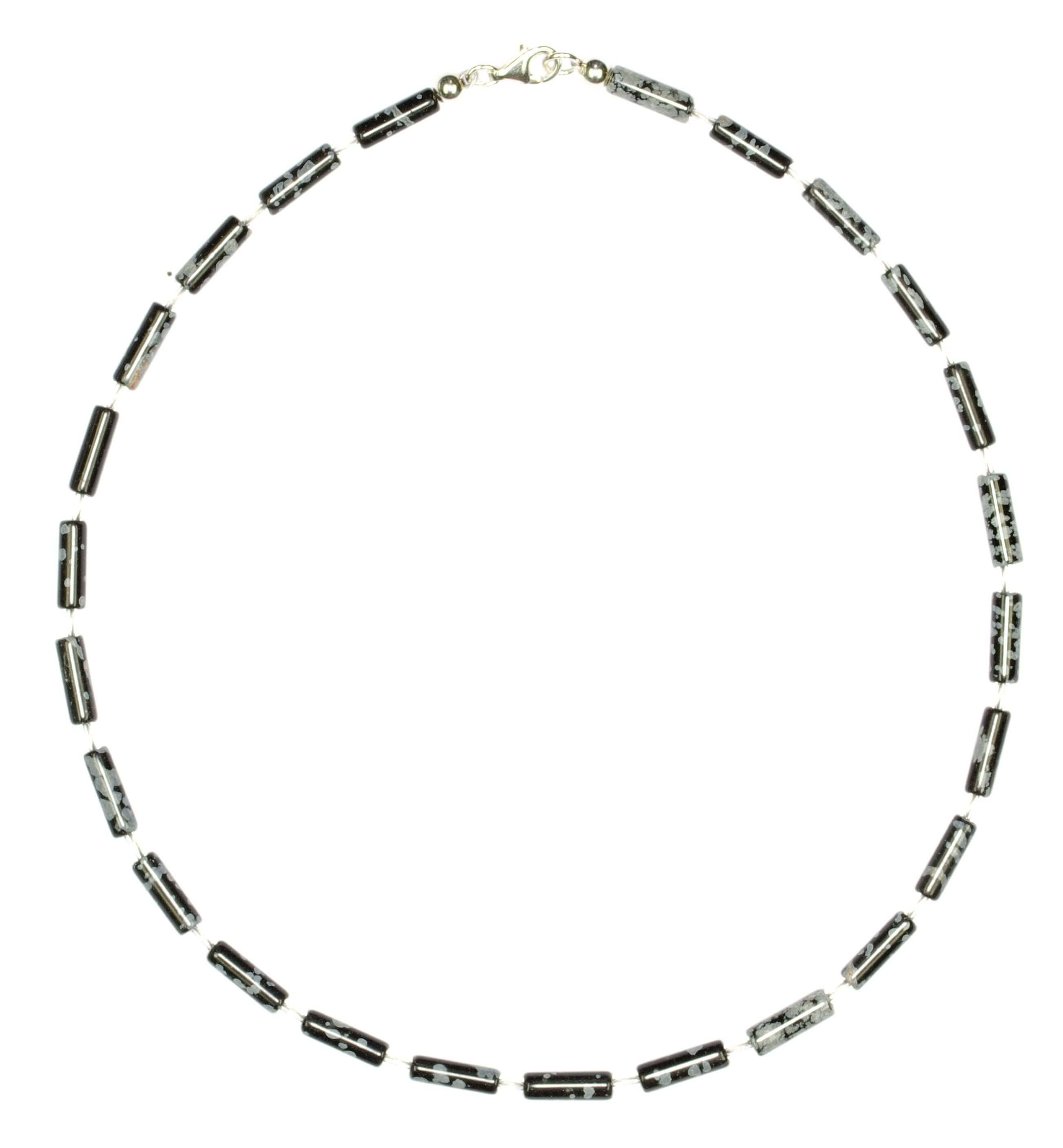 Schneeflocken-Obsidian-Kette-25
