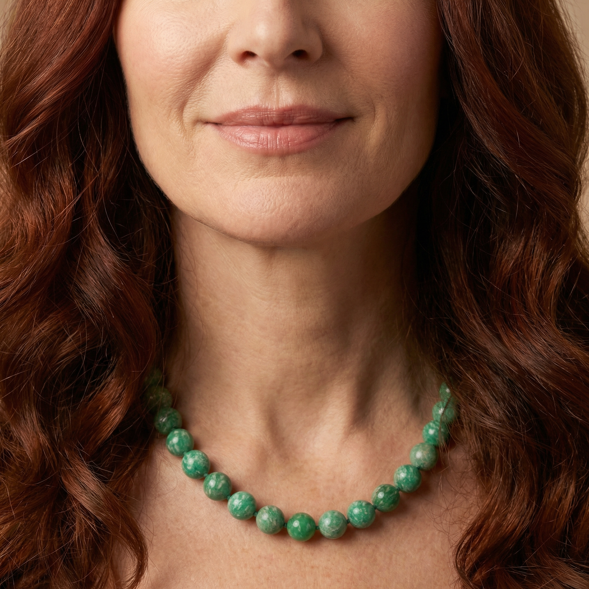 Amazonit Kugel Halskette 12mm