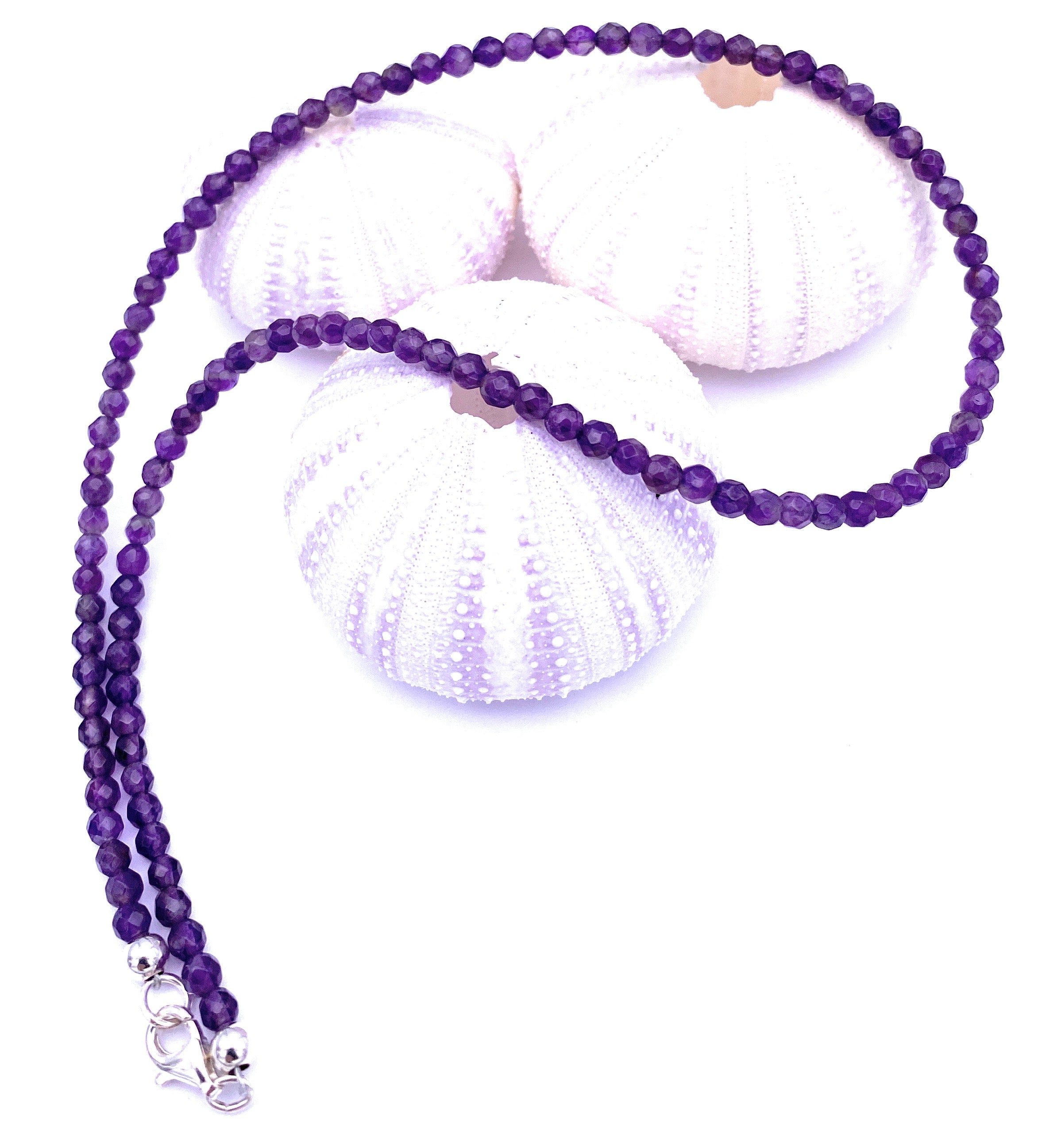 Fein facettierte Amethyst Halskette