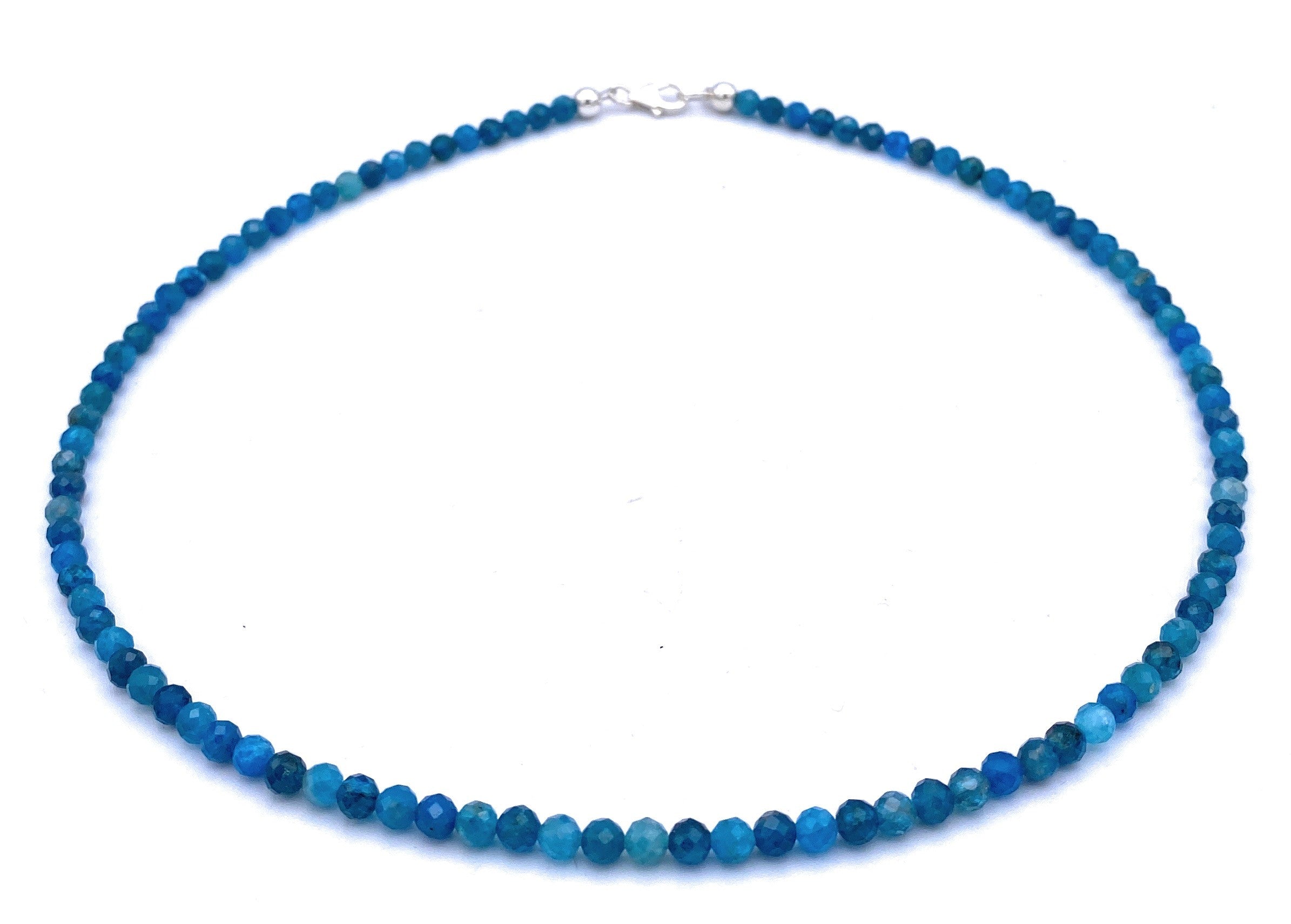 Facettierte Apatit Halskette 4mm
