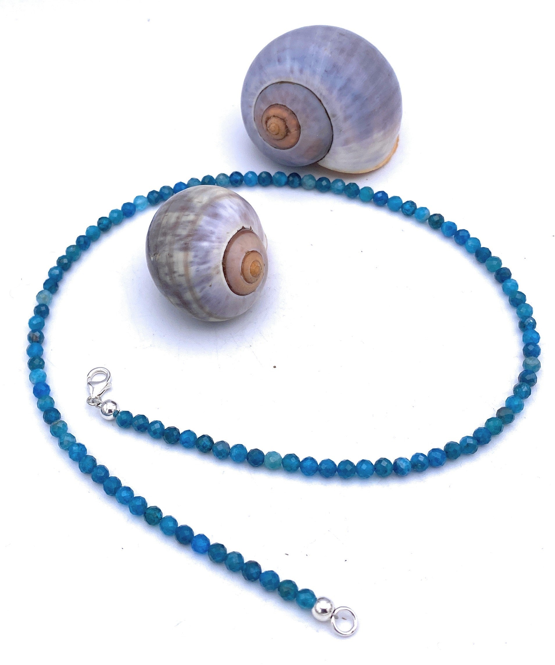 Facettierte Apatit Halskette 4mm