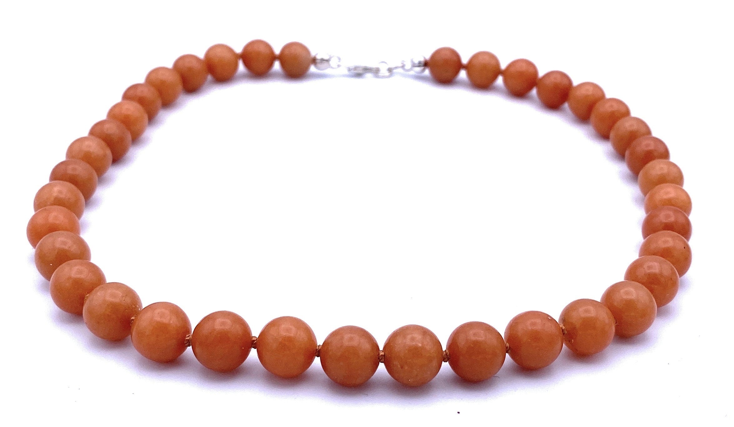 Aventurin orange Kugel Halskette 10mm