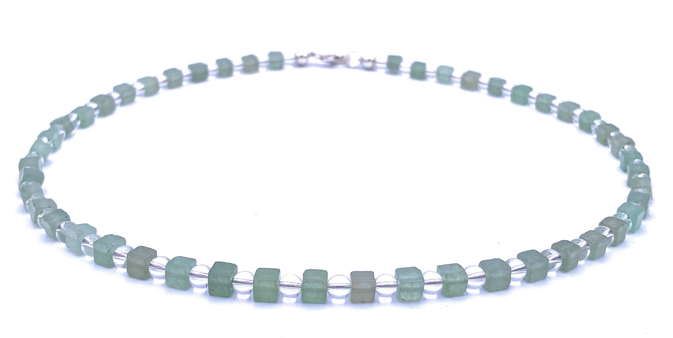 Aventurin Halskette mit Bergkristall