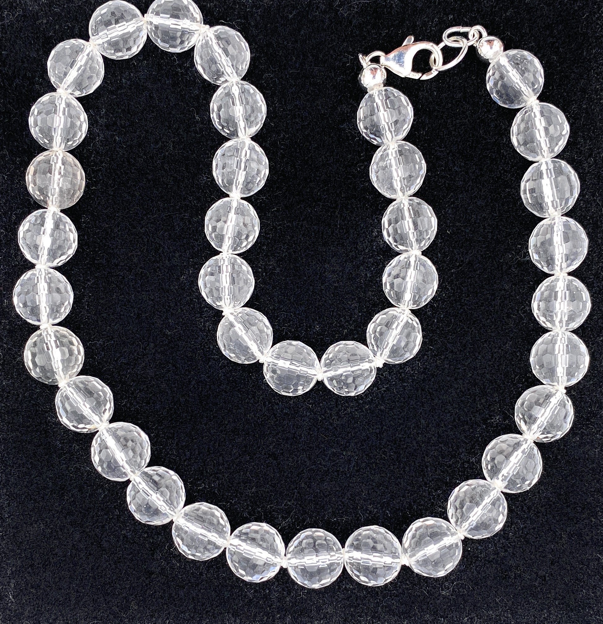 Facettierte Bergkristall Halskette 10mm