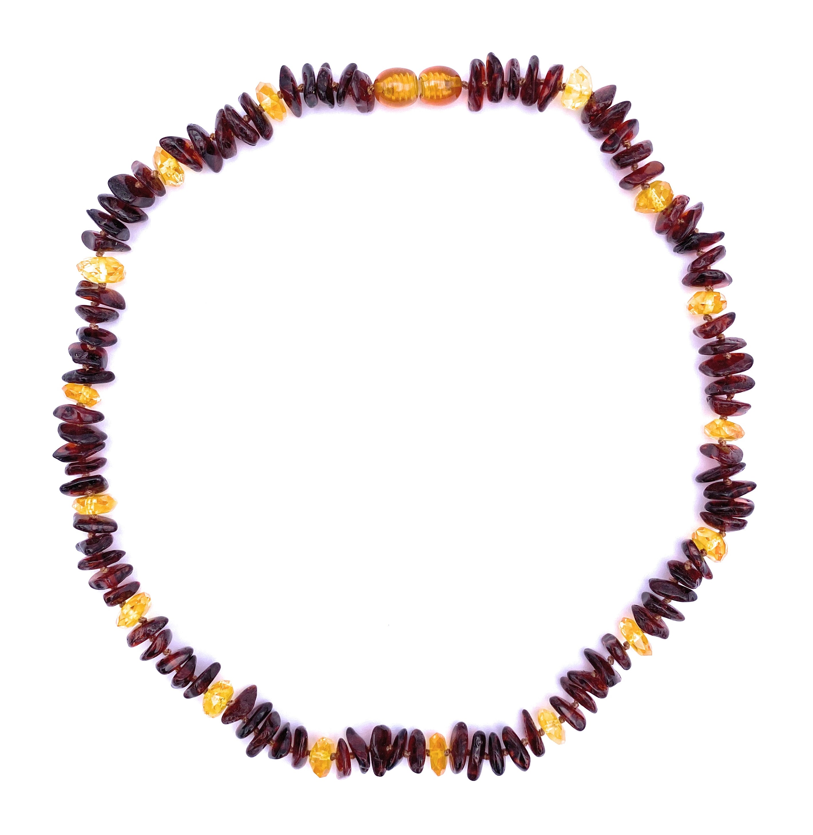Mehrfarbige Bernstein Halskette 8mm