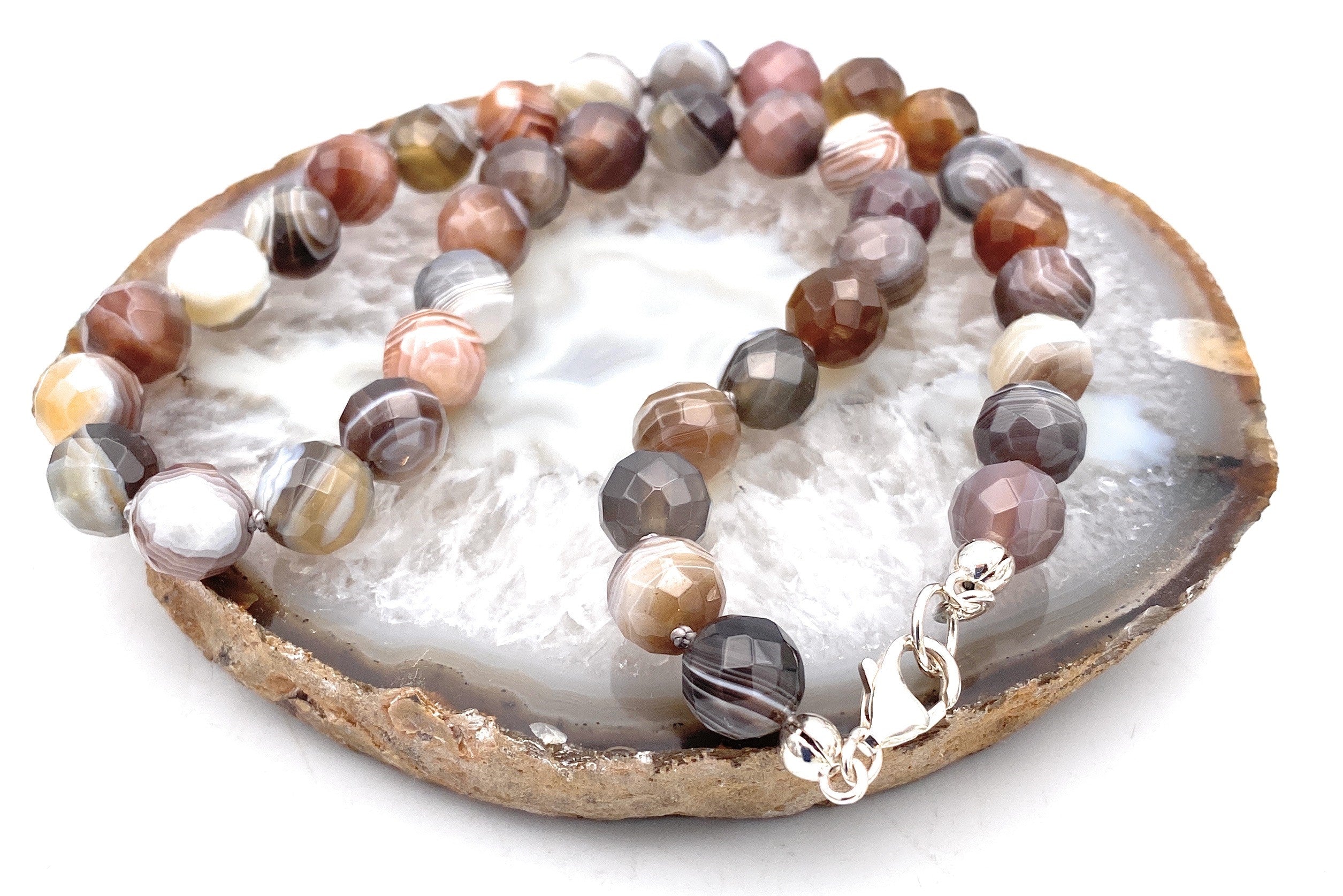 Botswana-Achat Halskette