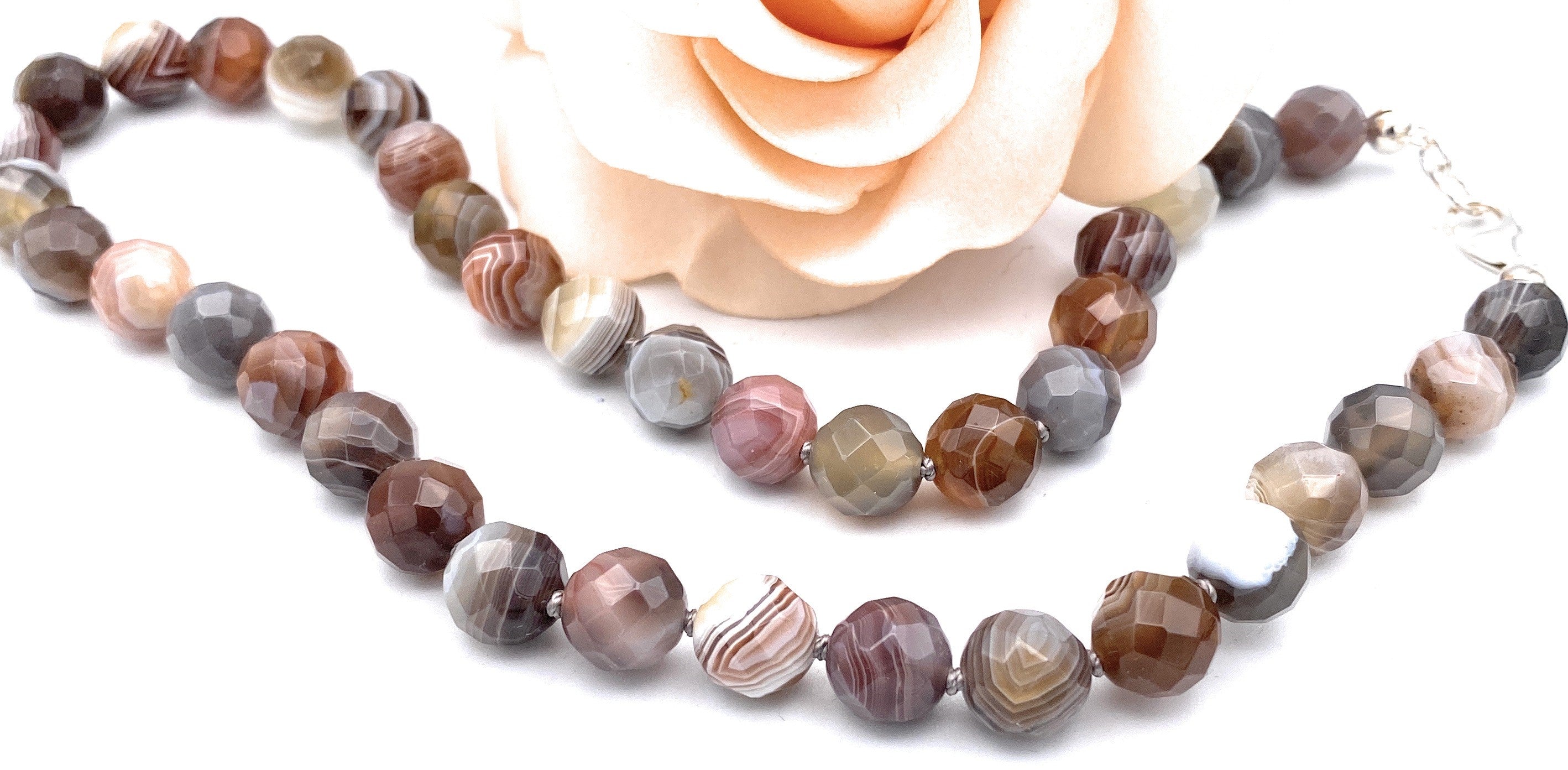 Botswana-Achat Halskette