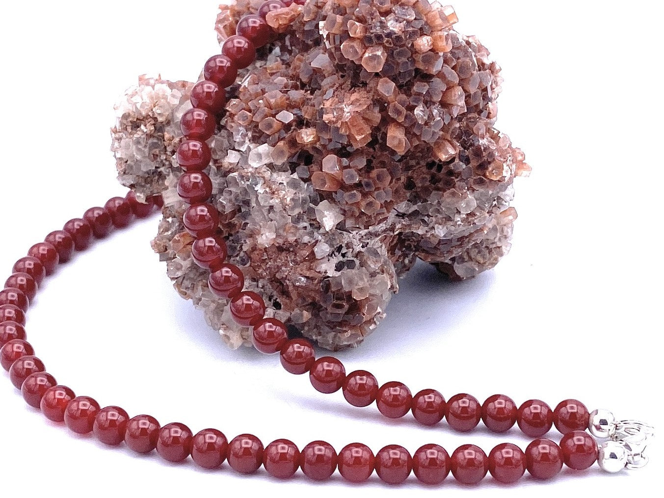 Carneol Kugel Halskette 6mm