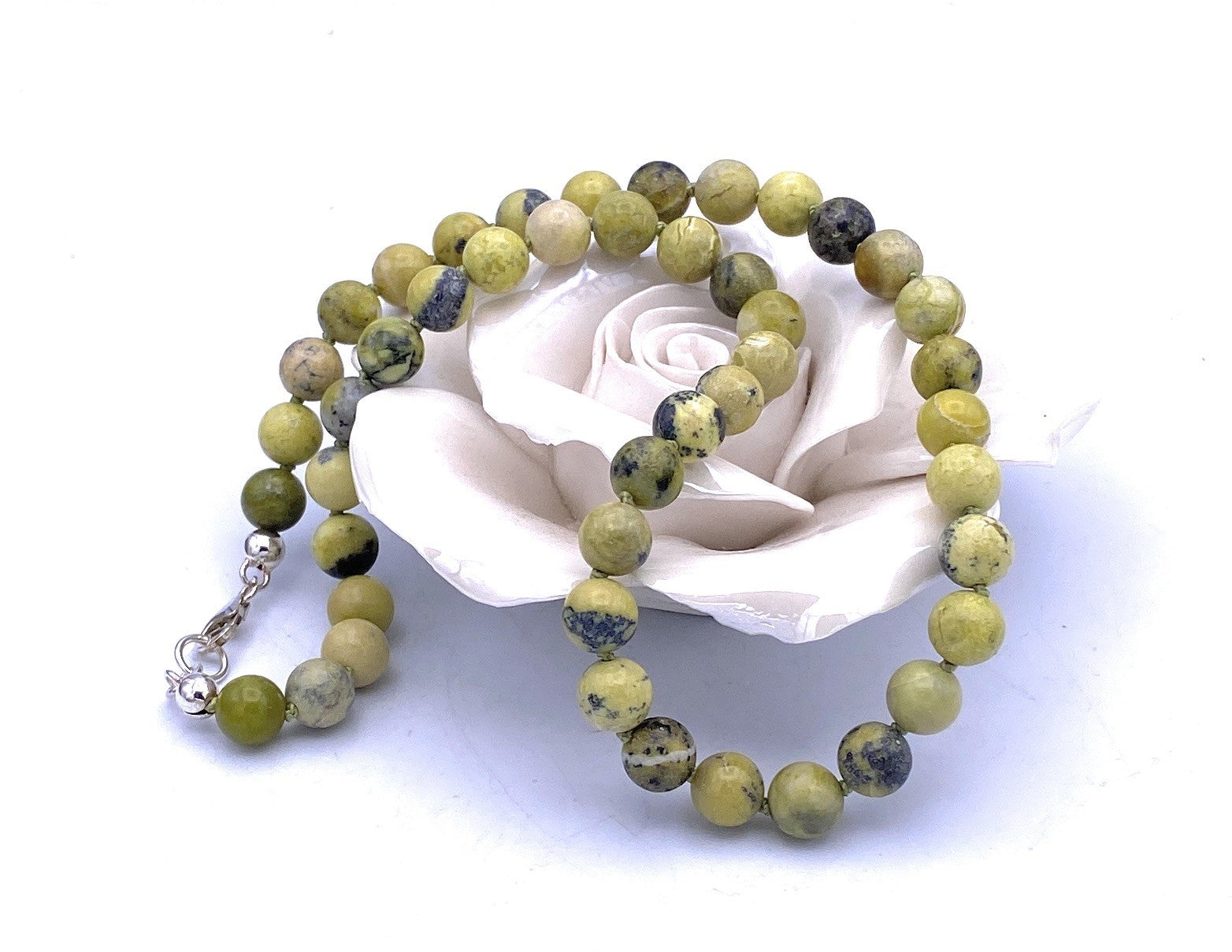 Chrysopras Kugel Halskette 8mm