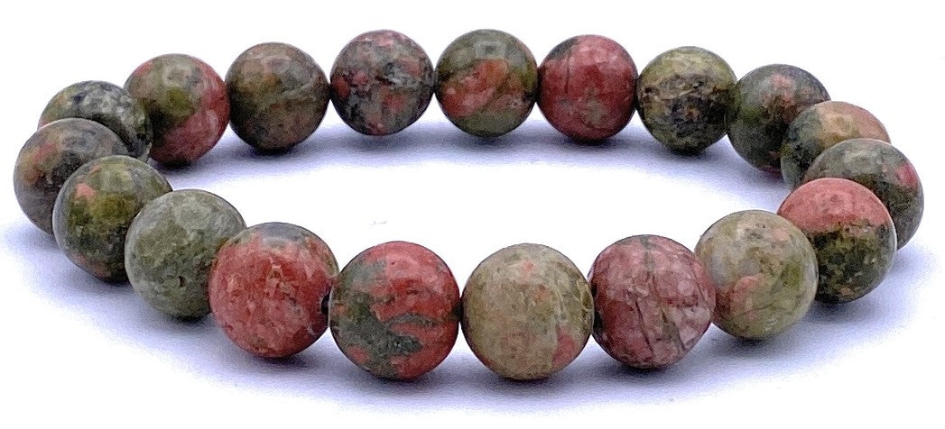 Epidot Unakit Kugel-Armband