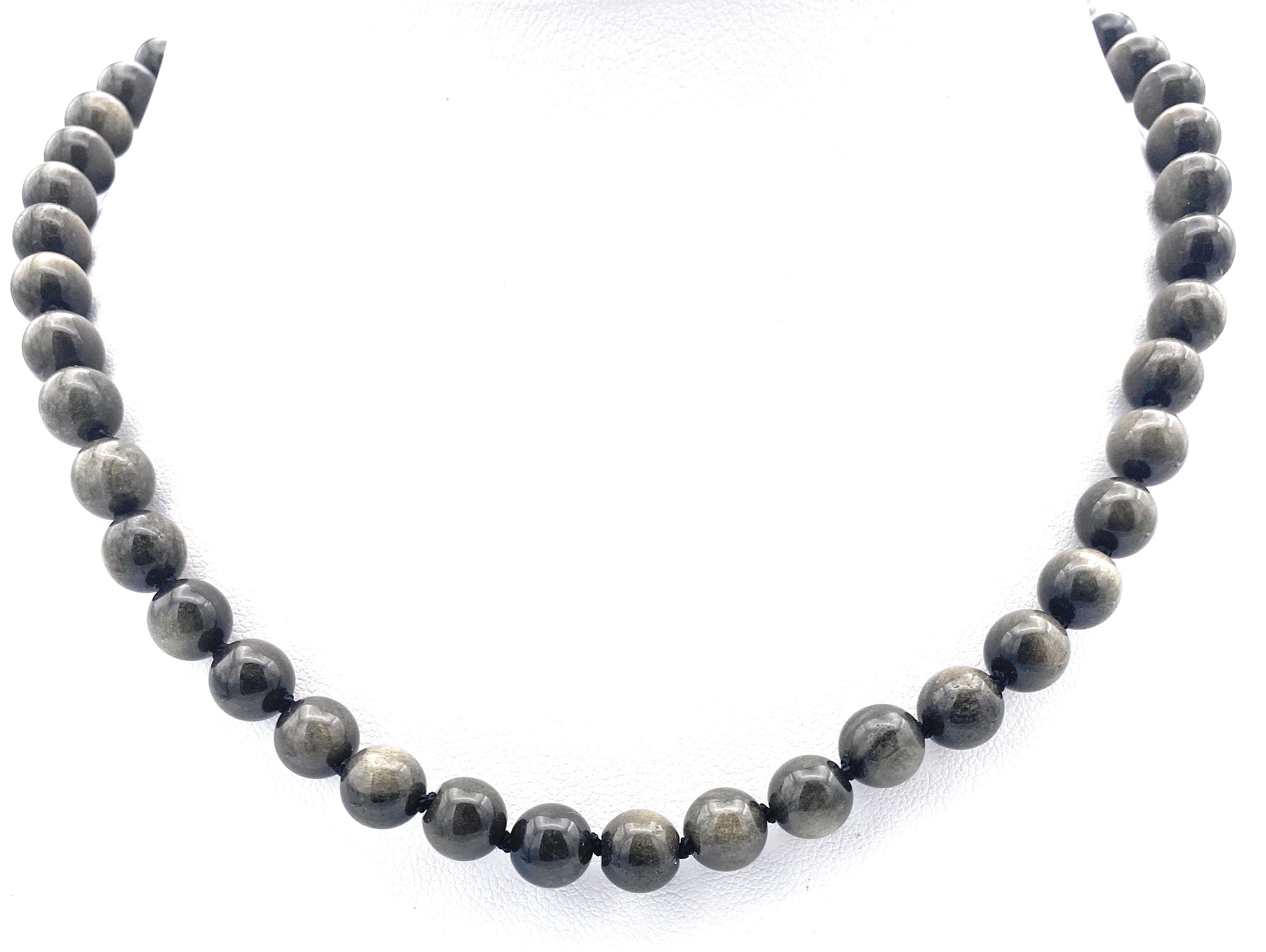 Gold-Obsidian Kugel Halskette 8mm