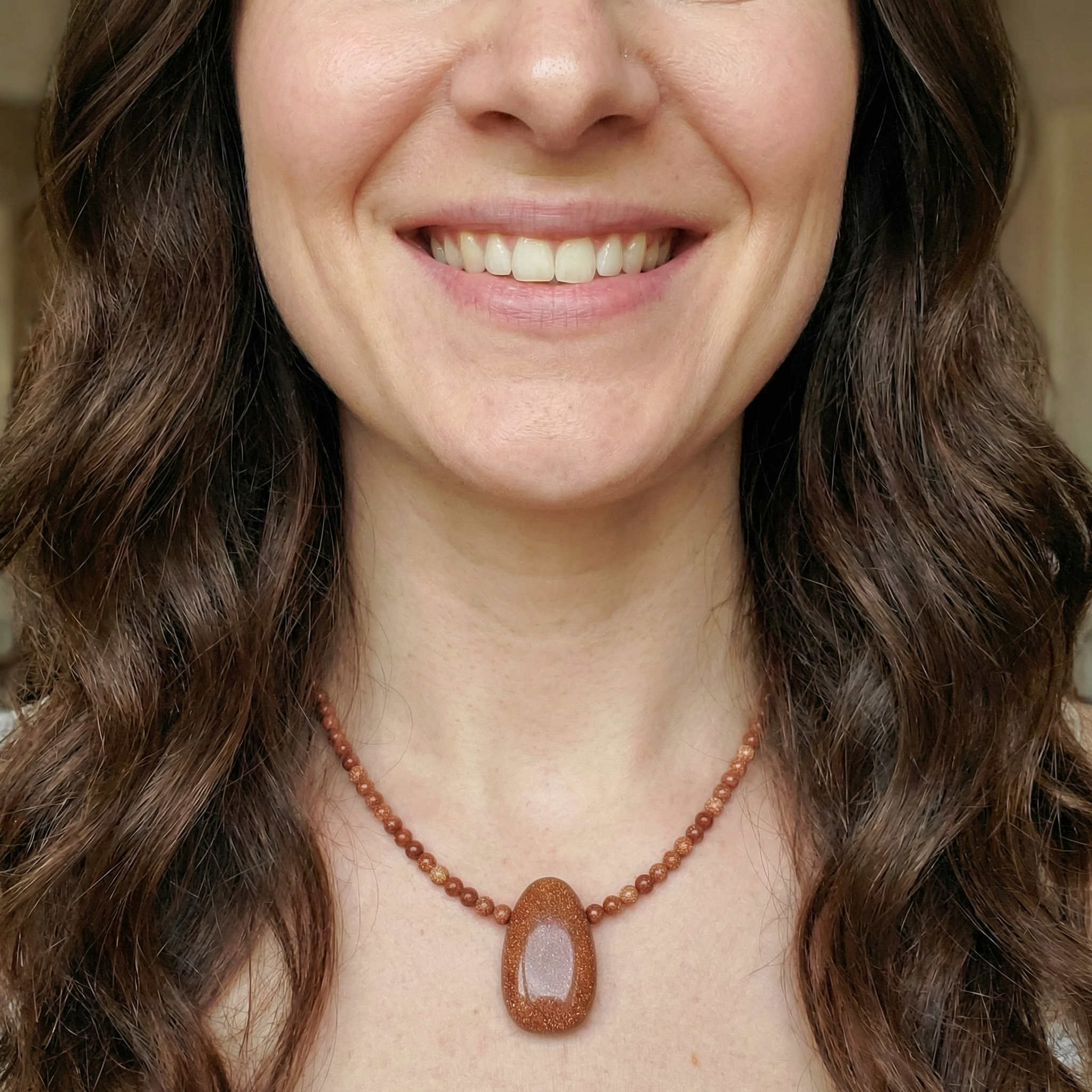 Goldfluss Halskette mit Anhänger