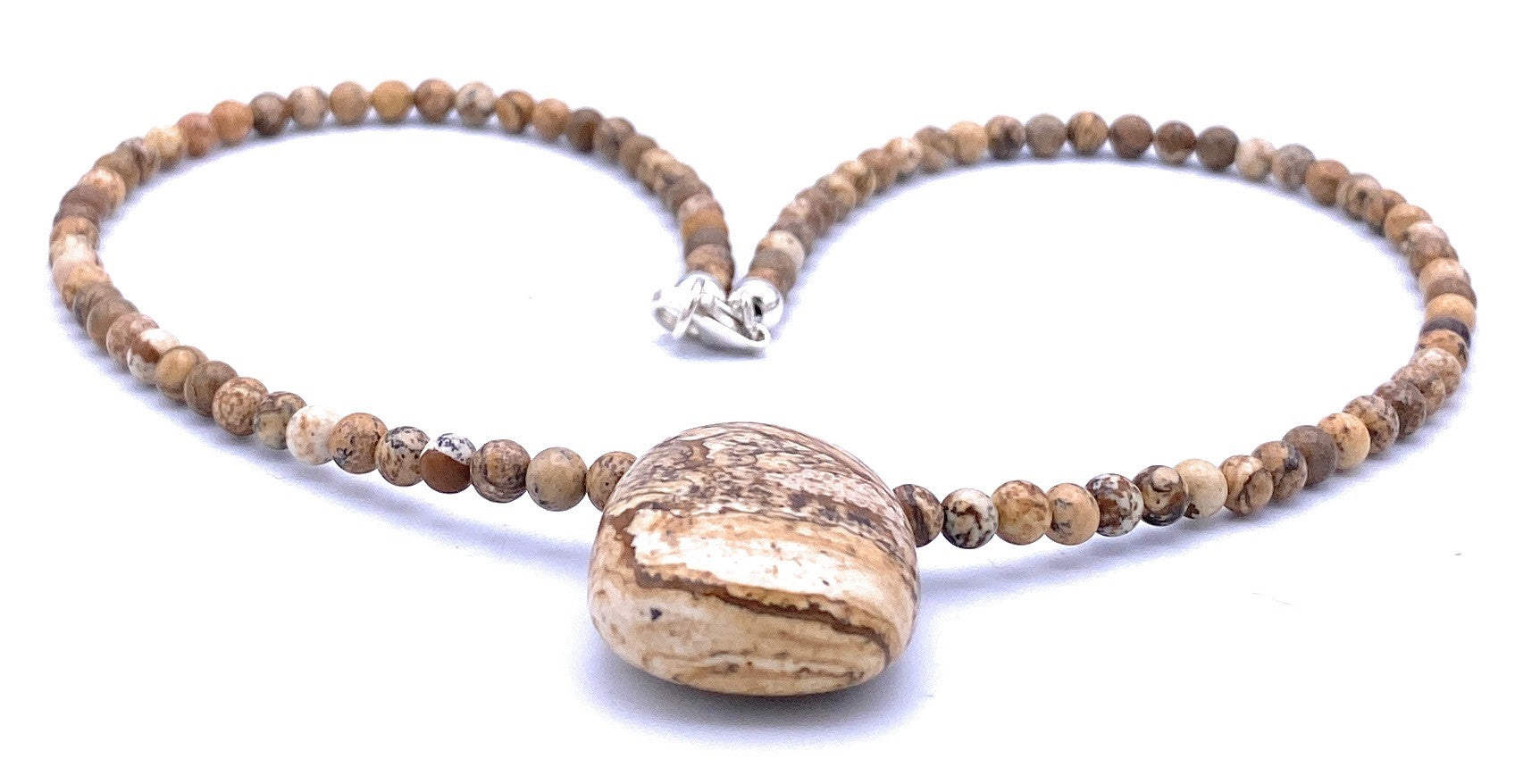 Landschafts-Jaspis Halskette mit Anhänger