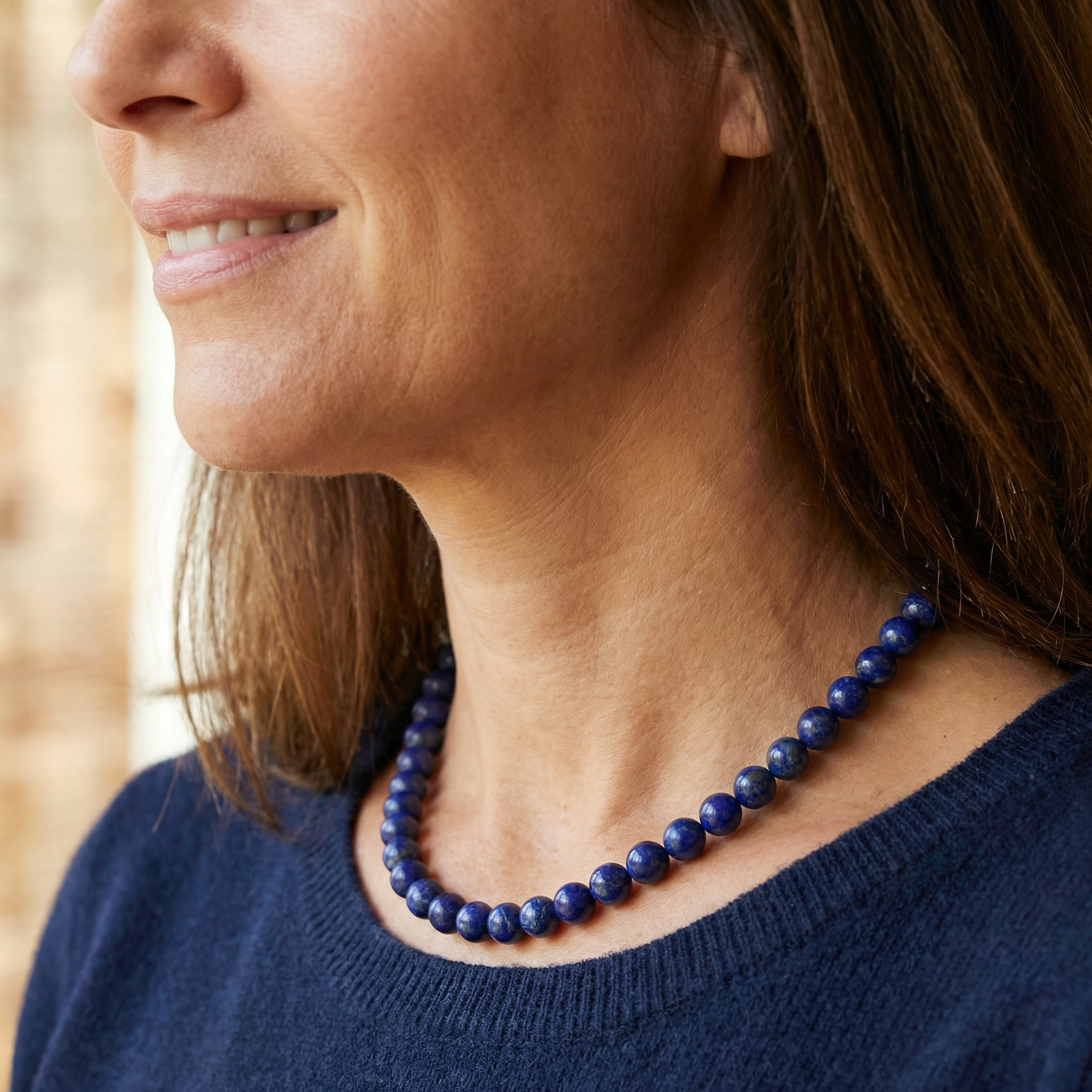 Lapislazuli Kugel Halskette 8mm