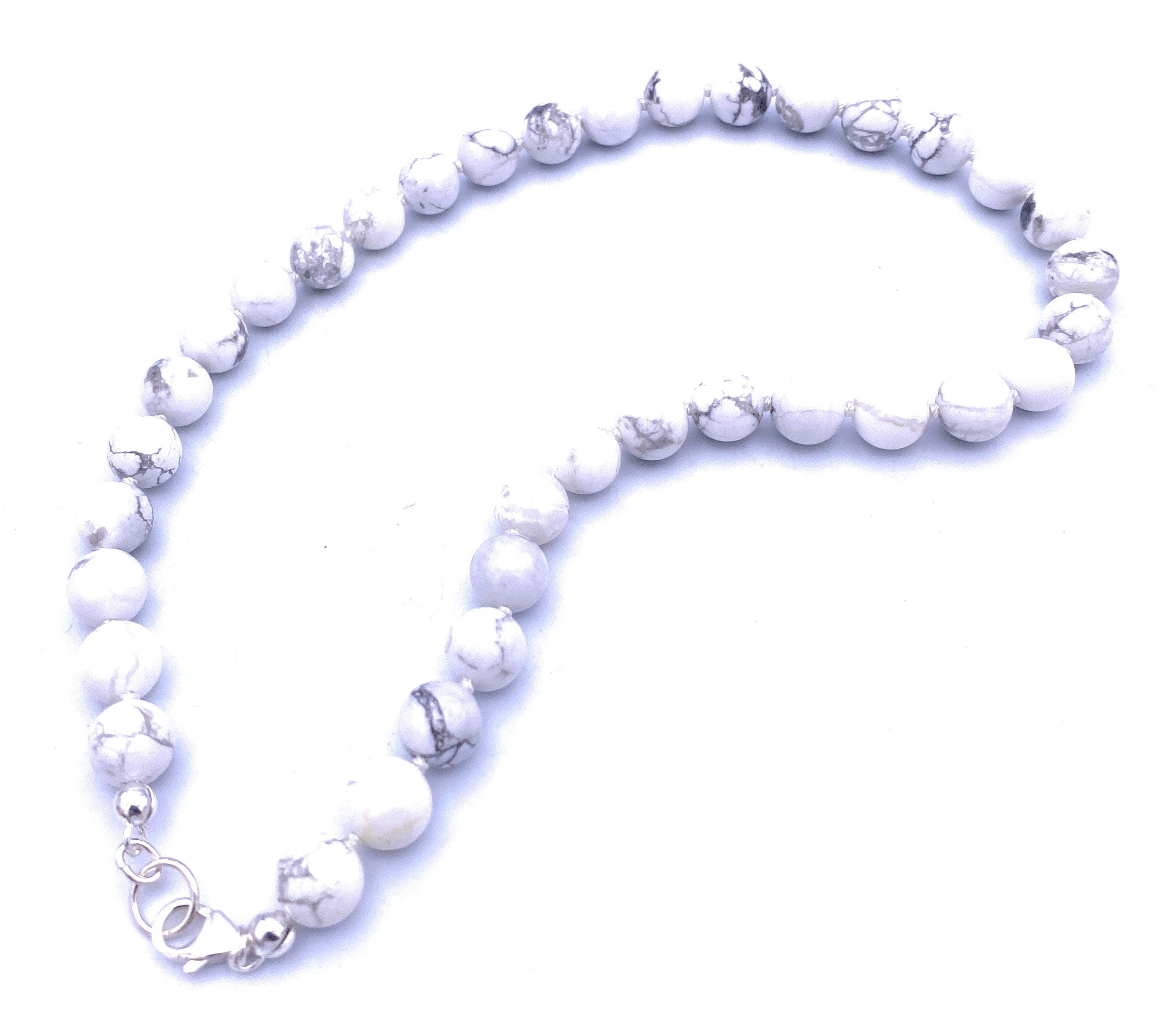 Magnesit Kugel Halskette 10mm