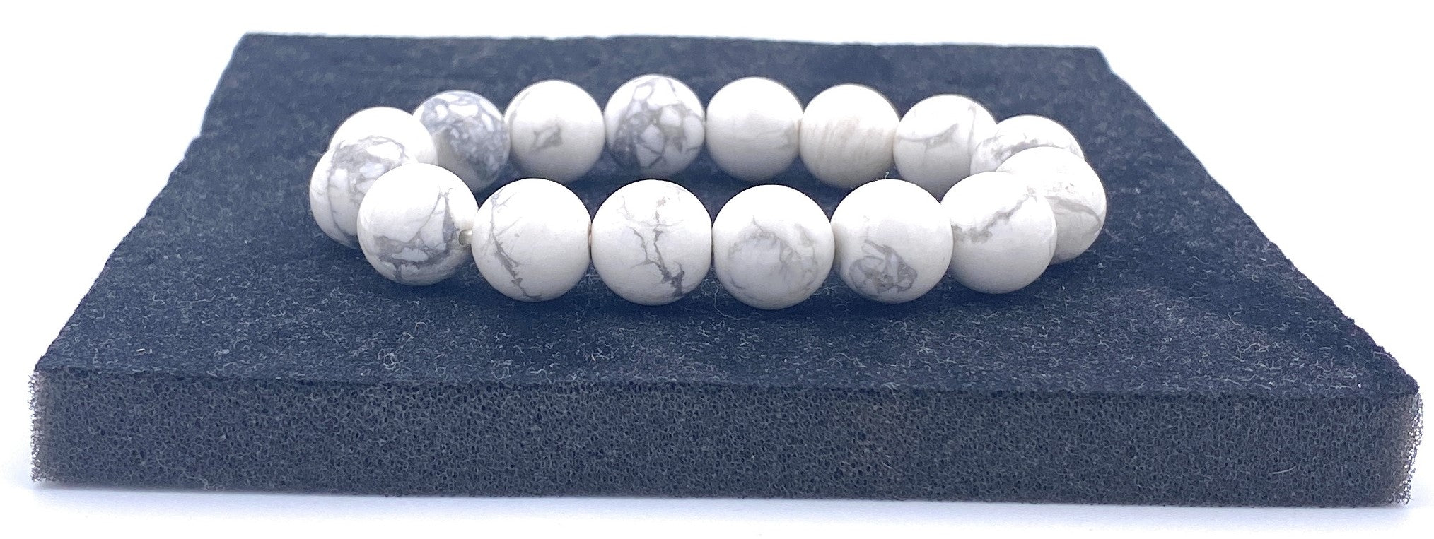 Marmoriertes Magnesit Armband 12 mm