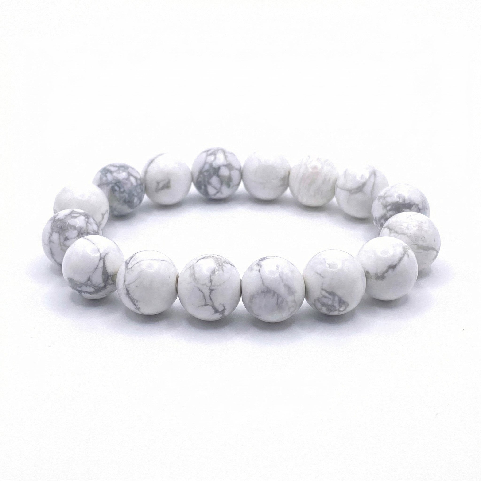 Marmoriertes Magnesit Armband 12 mm