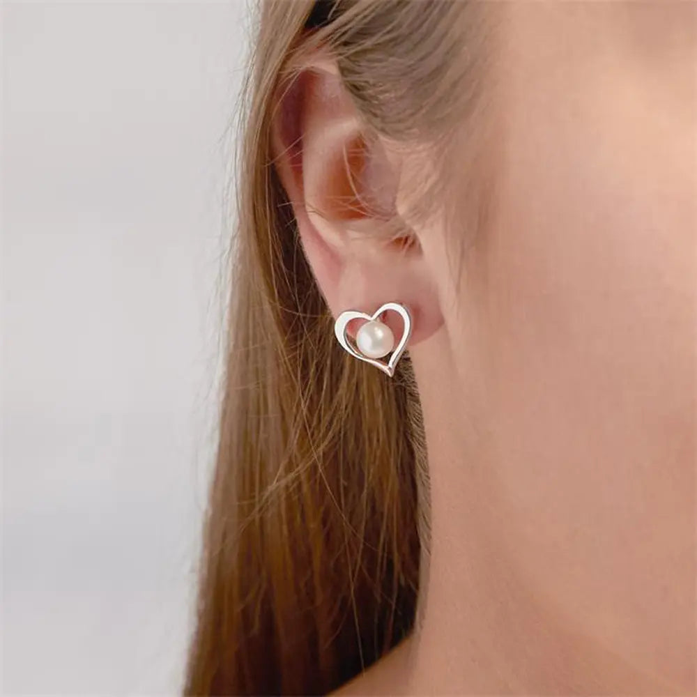 Perlen Ohrstecker Herzen