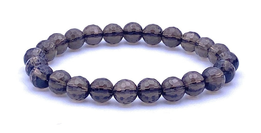 Facettiertes Rauchquarz Armband 8mm